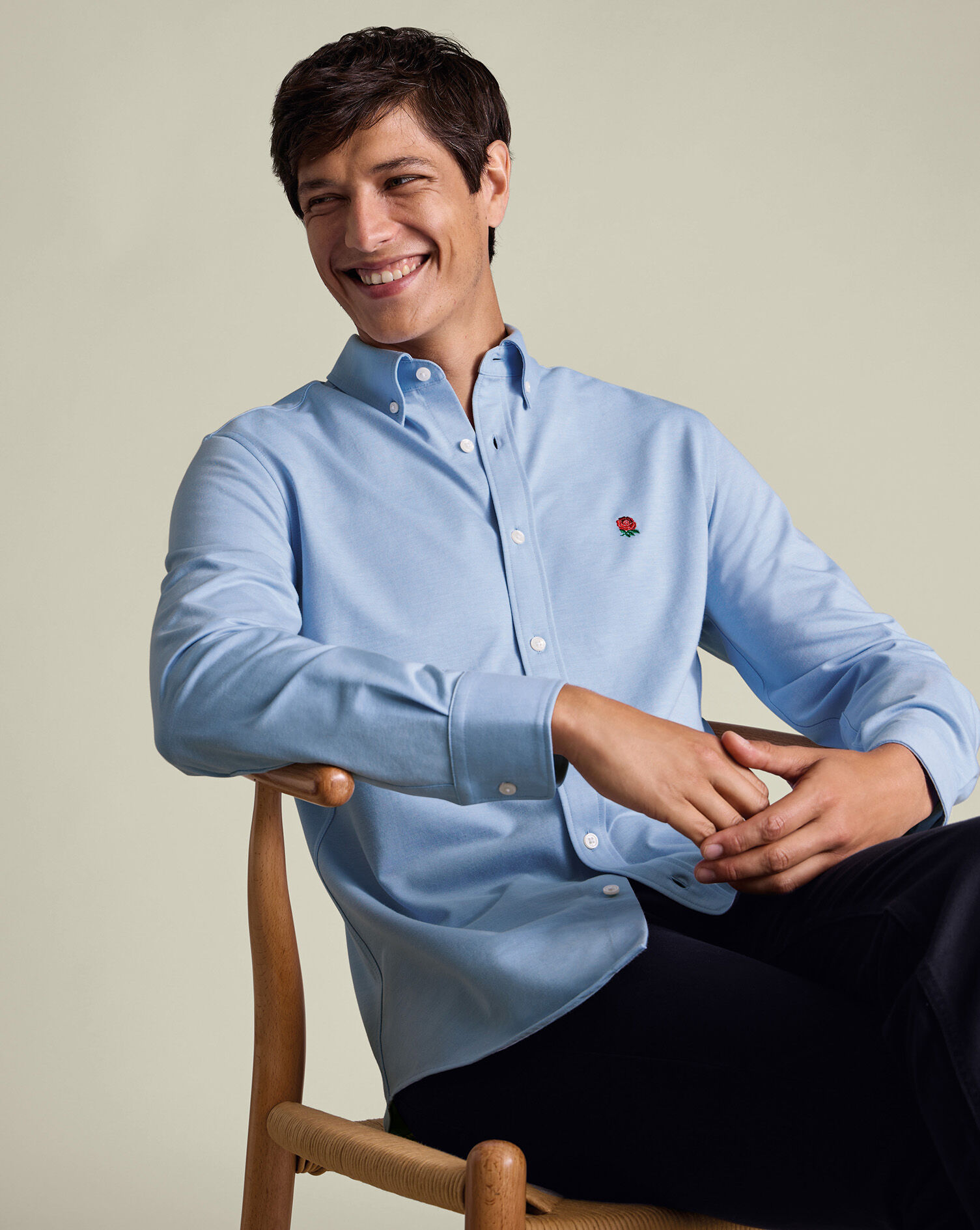 England Rugby Performance Stretch Shirt - Sky Blue