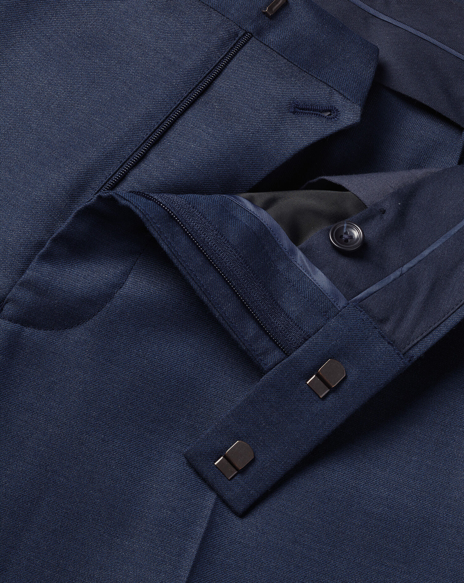 Natural Stretch Twill Suit Pants - Royal Blue