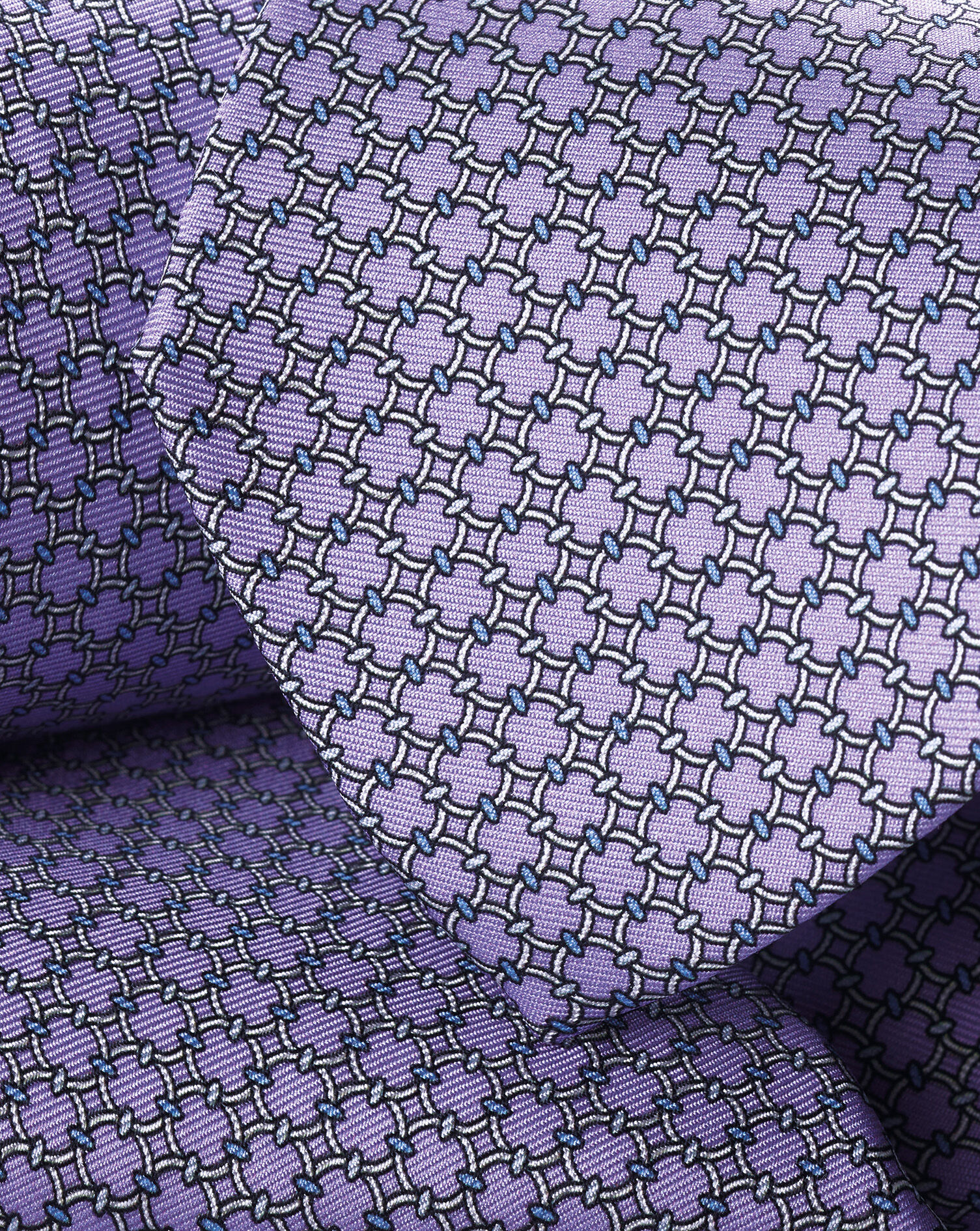 Silk Printed Tie - Violet