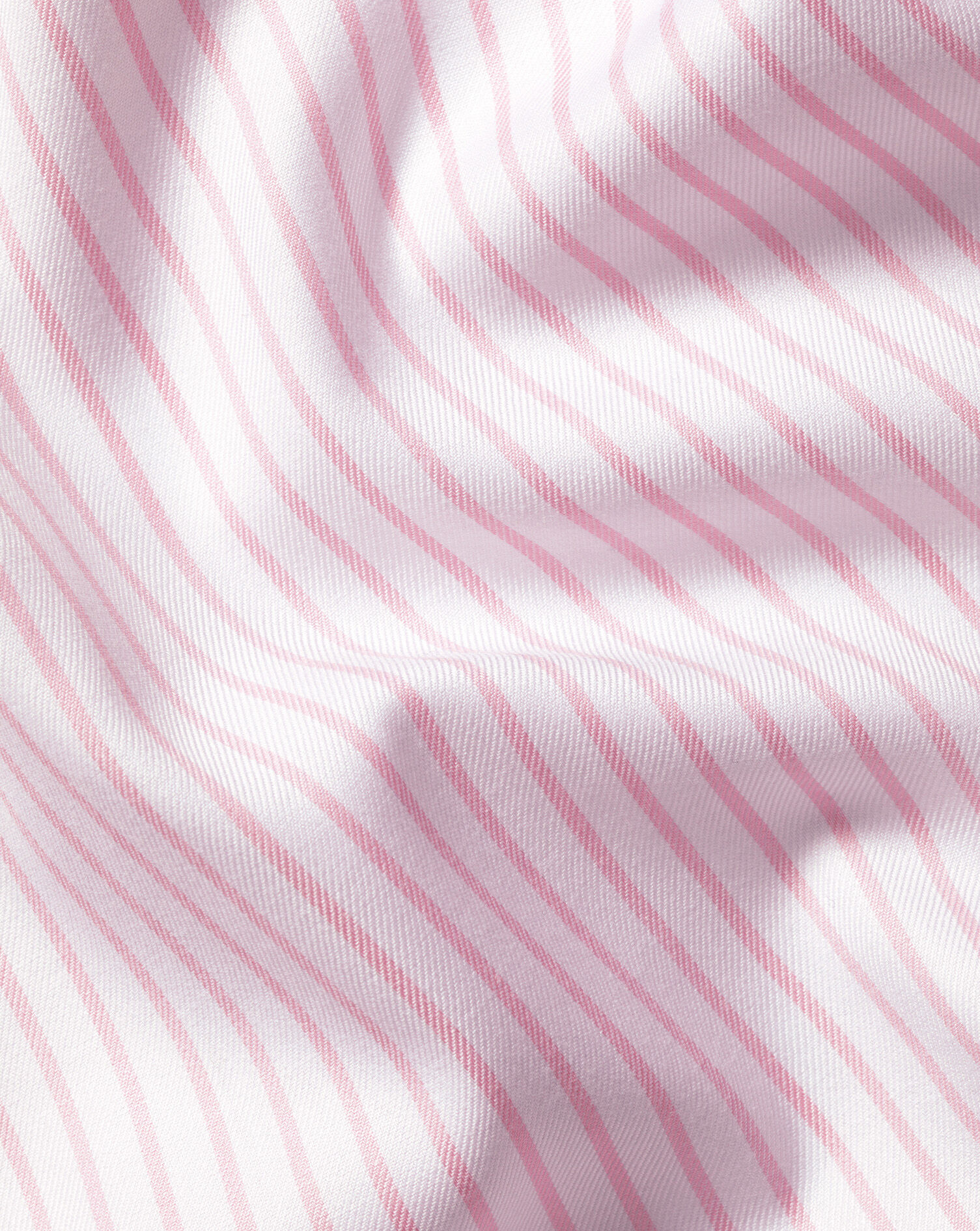 Non-Iron Twill Stripe Shirt - Pink