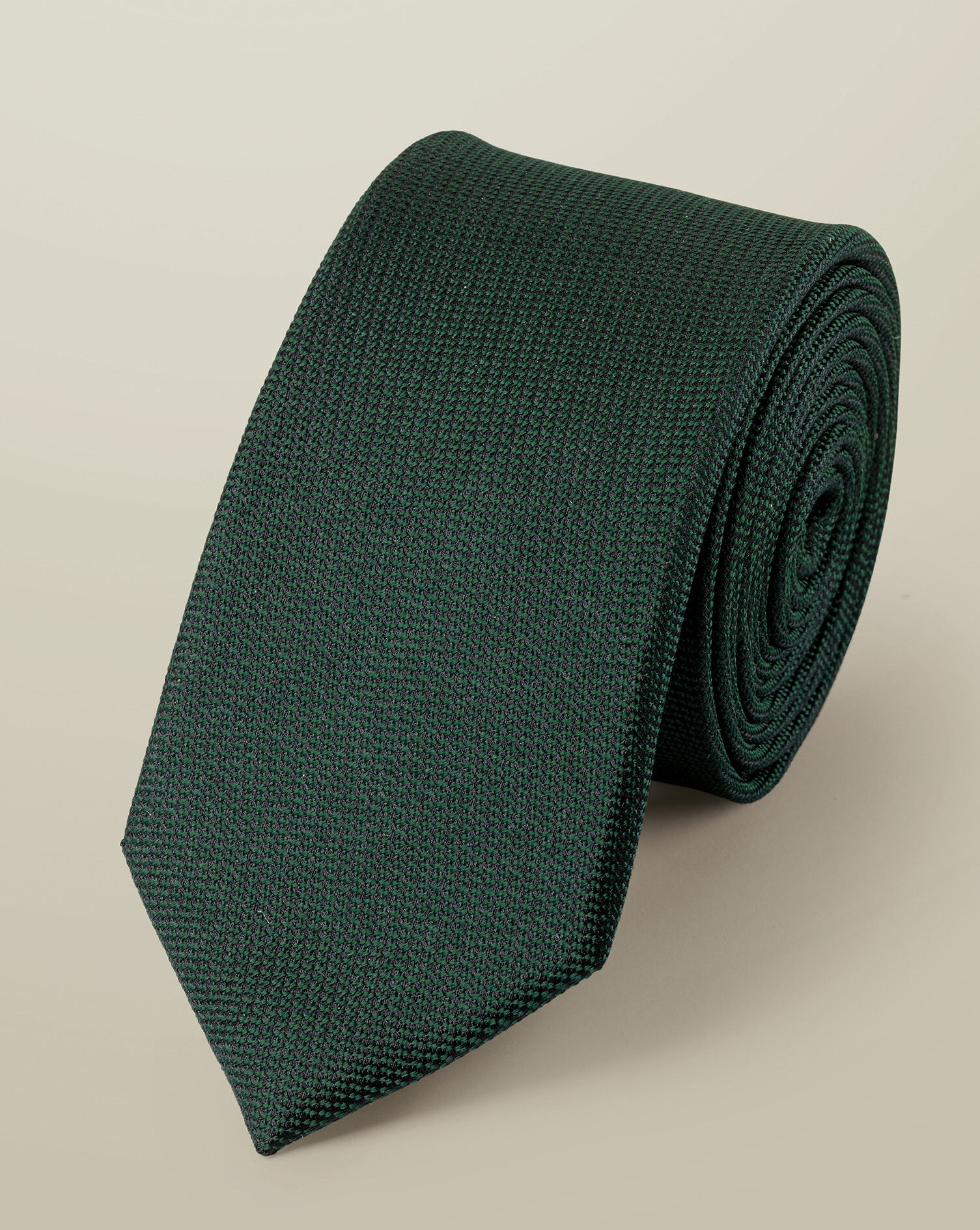 Slim Silk Tie - Dark Green