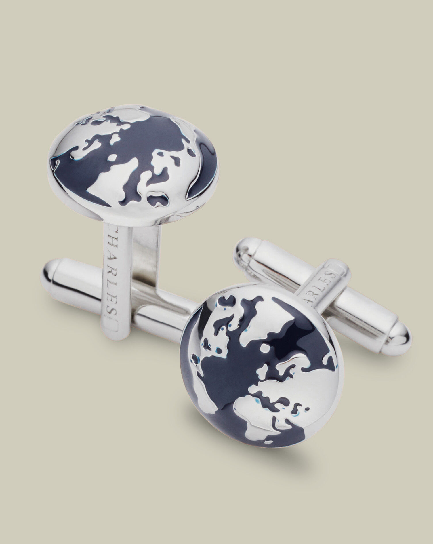 Globe Cufflink - Navy