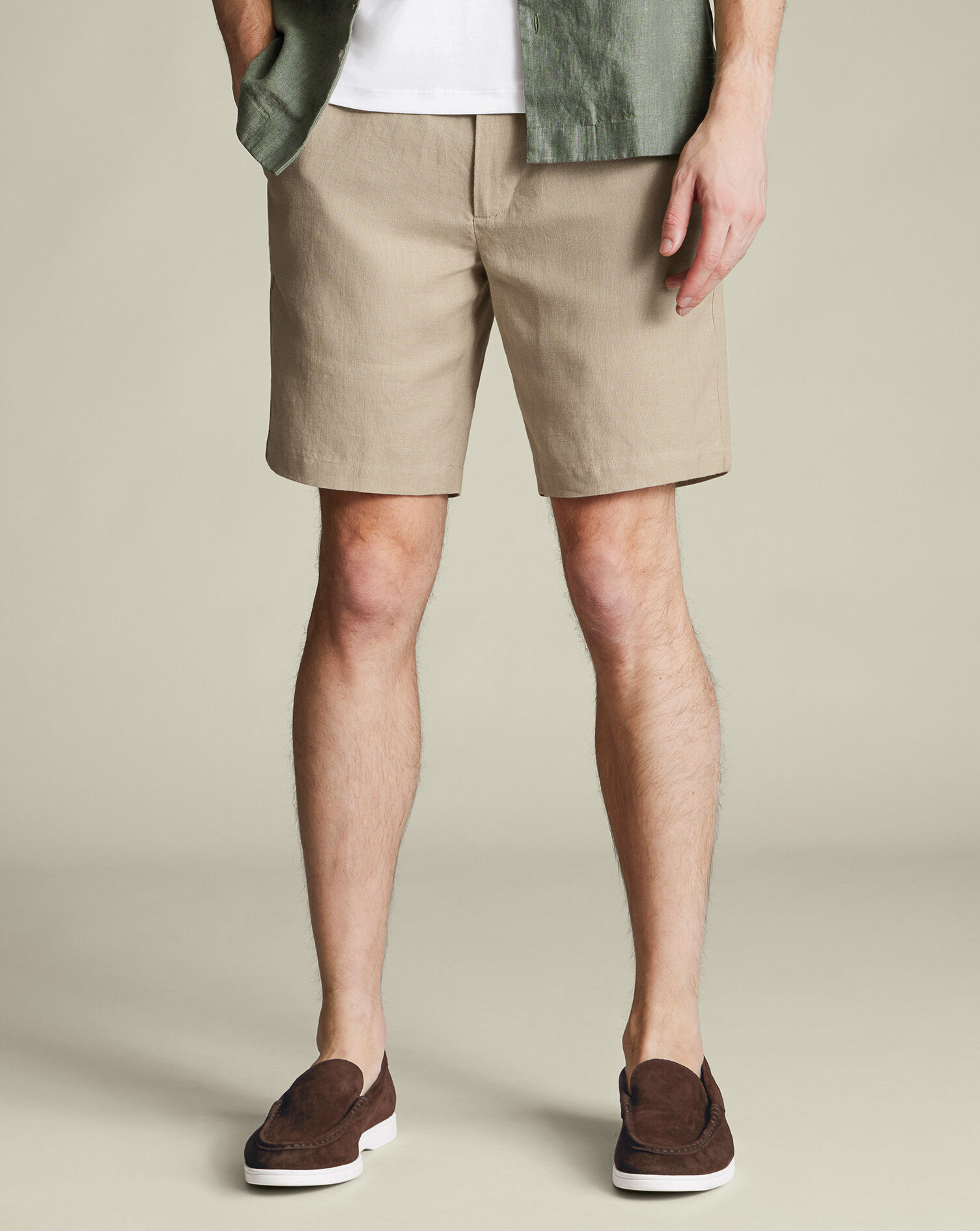 Linen Shorts - Taupe