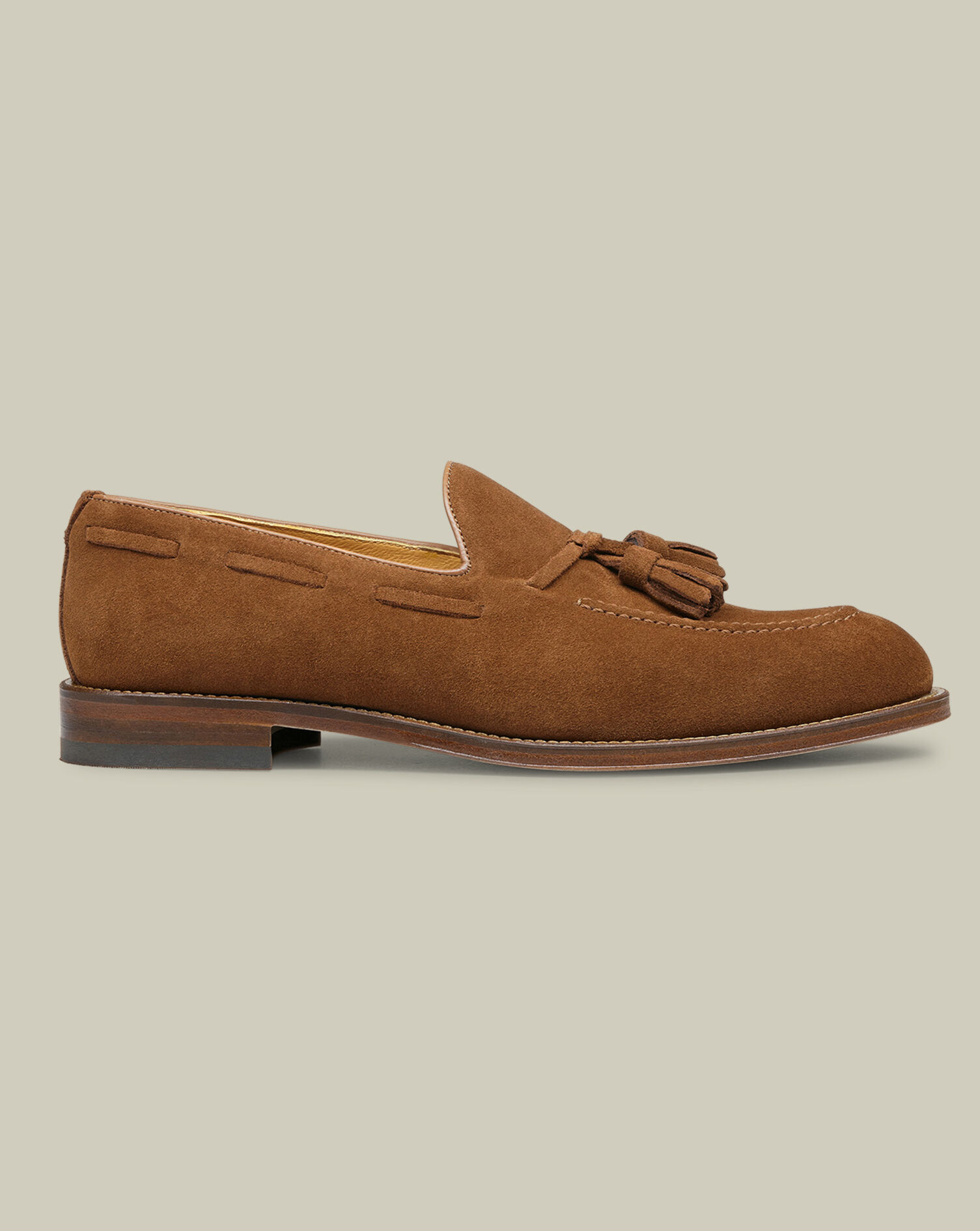 Suede Tassel Loafers - Chestnut Brown