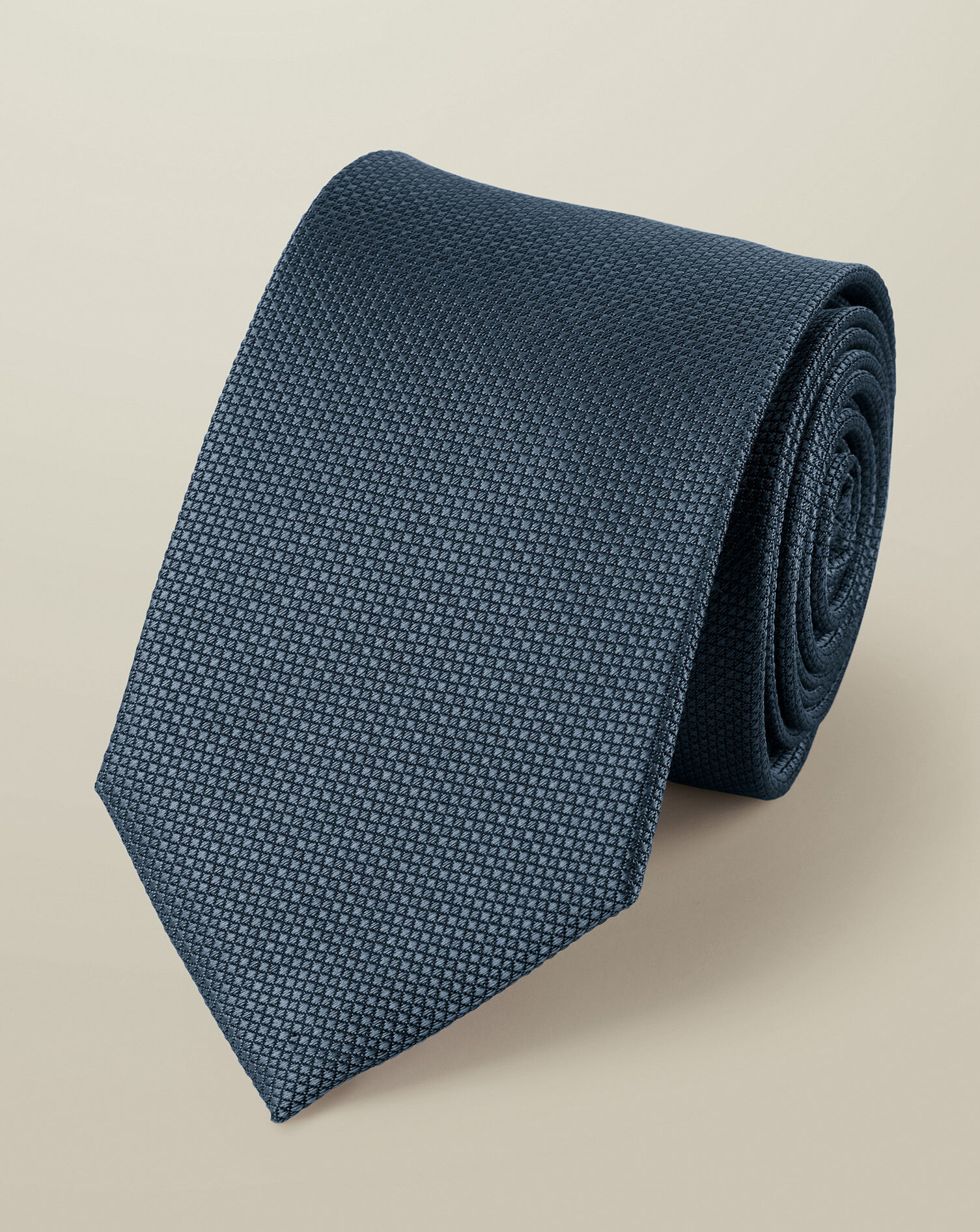 Textured Silk Tie - Airforce Blue