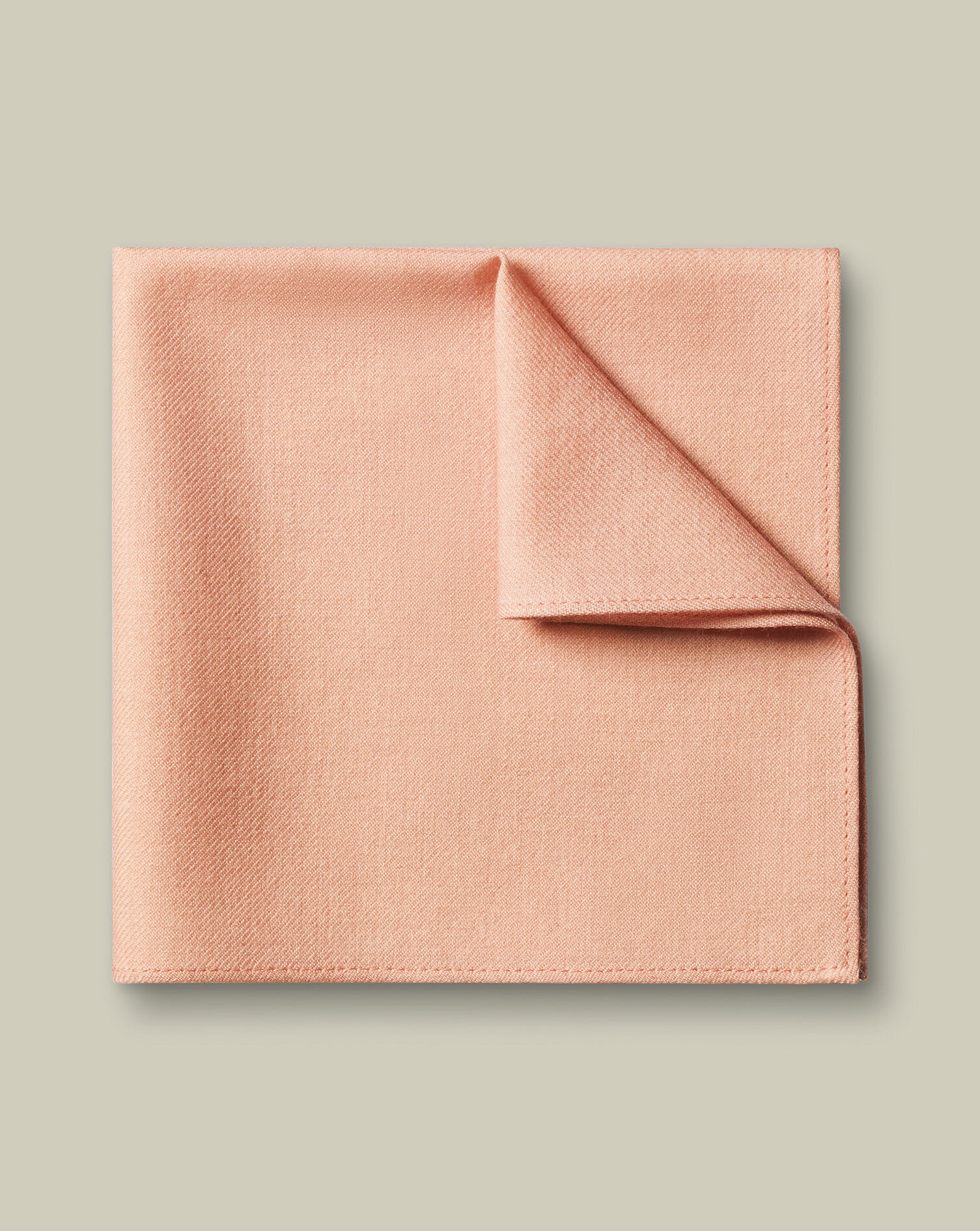 Wool Pocket Square - Light Pink