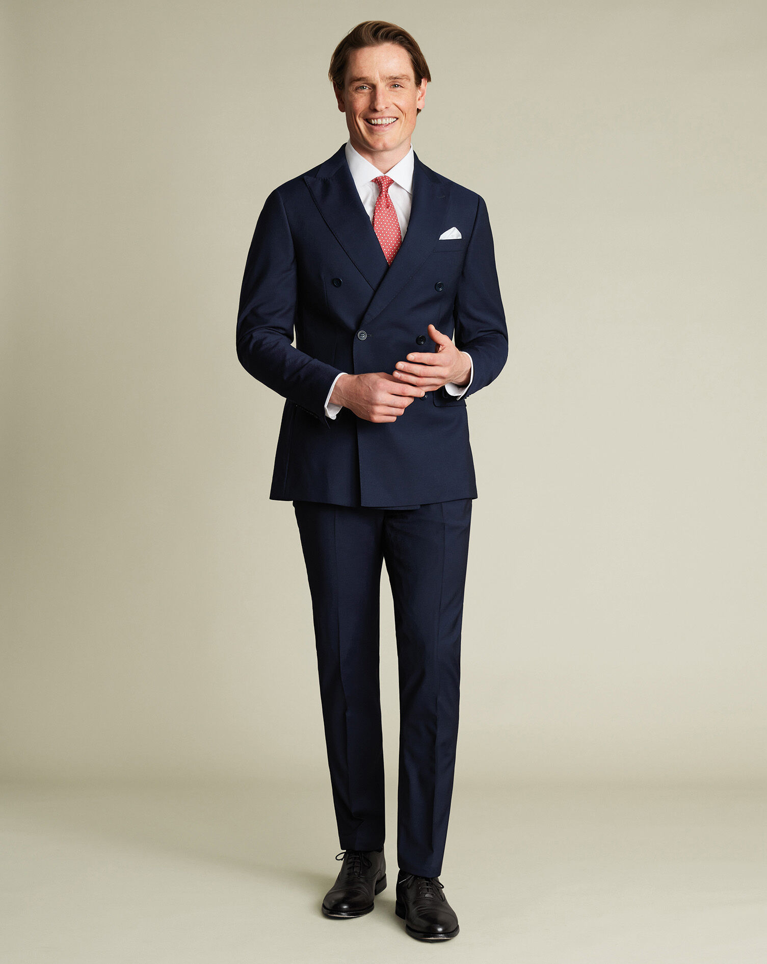 Double Breasted Italian Suit  - Dark Navy