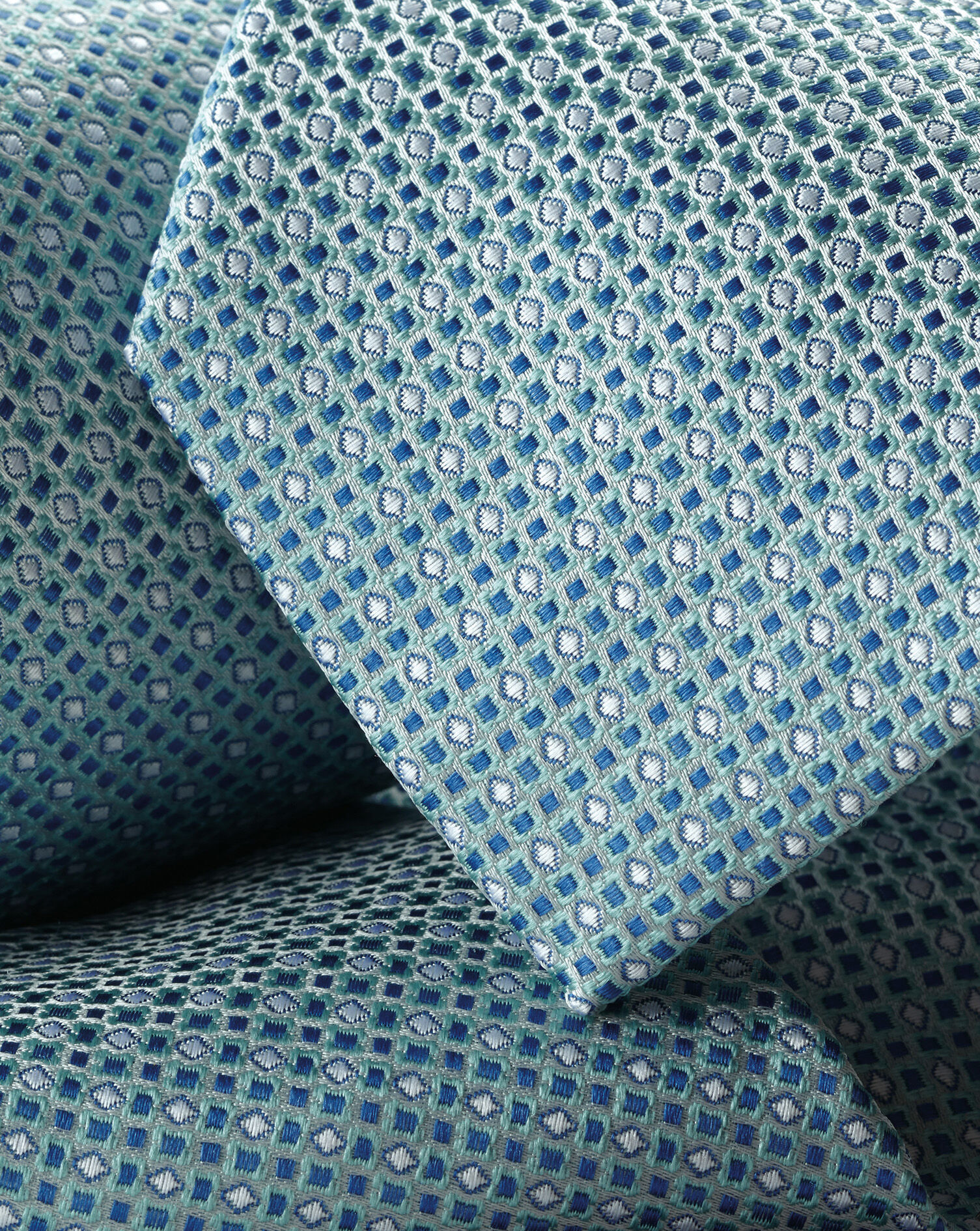 Silk Semi-Plain Tie - Aqua Green