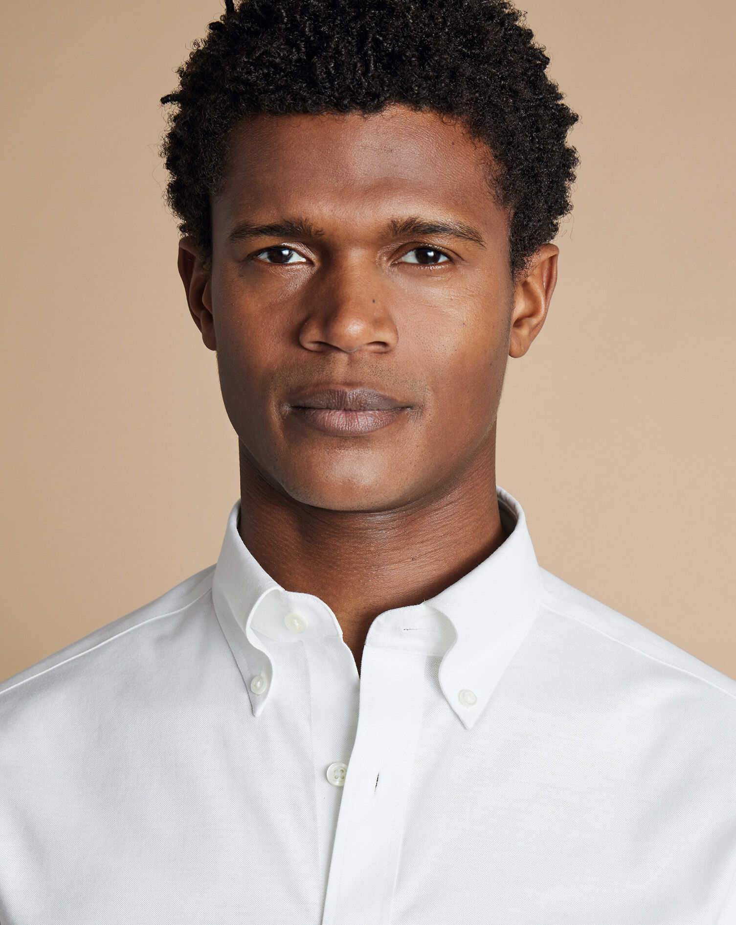 Non-Iron Stretch Oxford Shirt - White