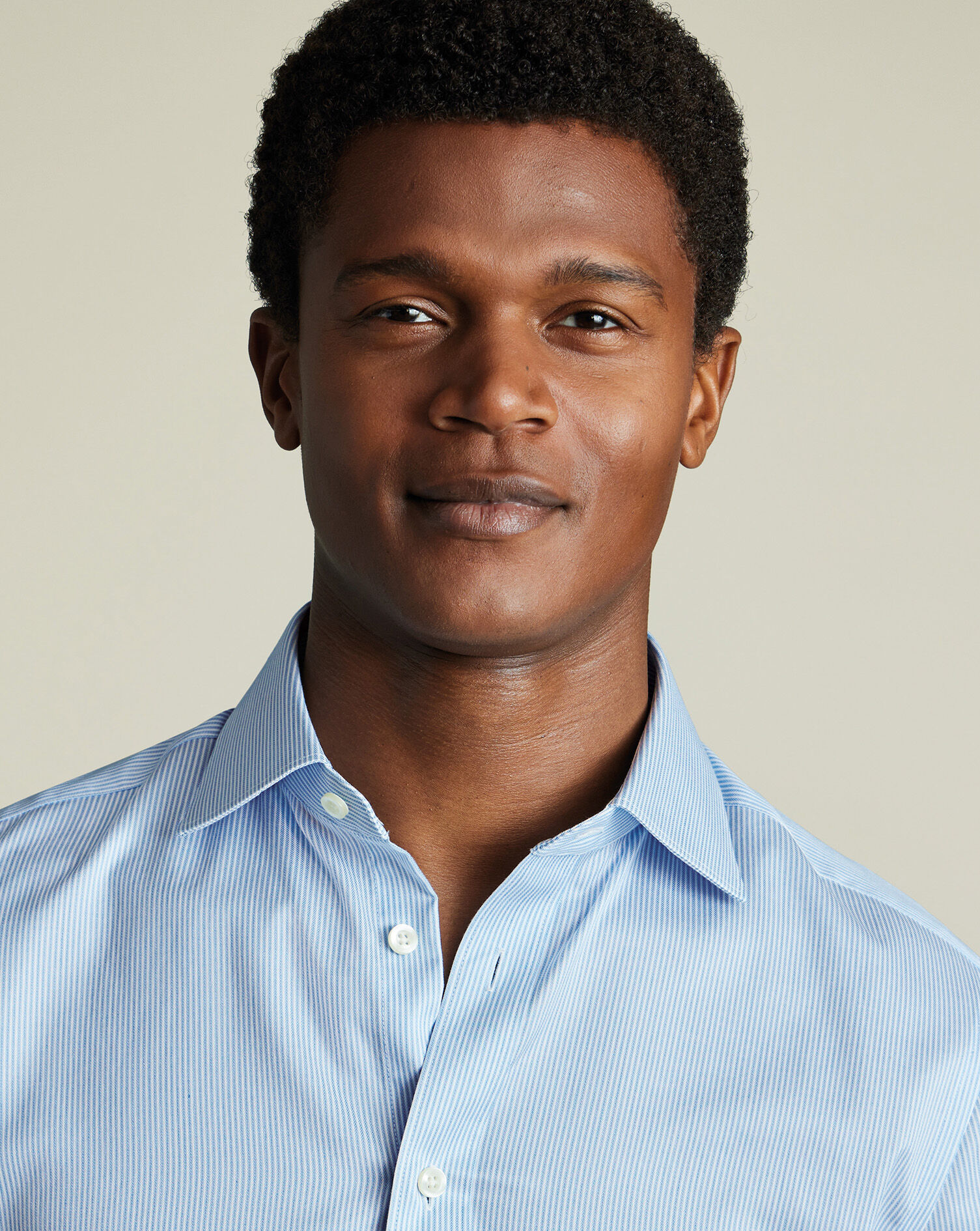 Luxury Stripe Shirt - Cornflower Blue