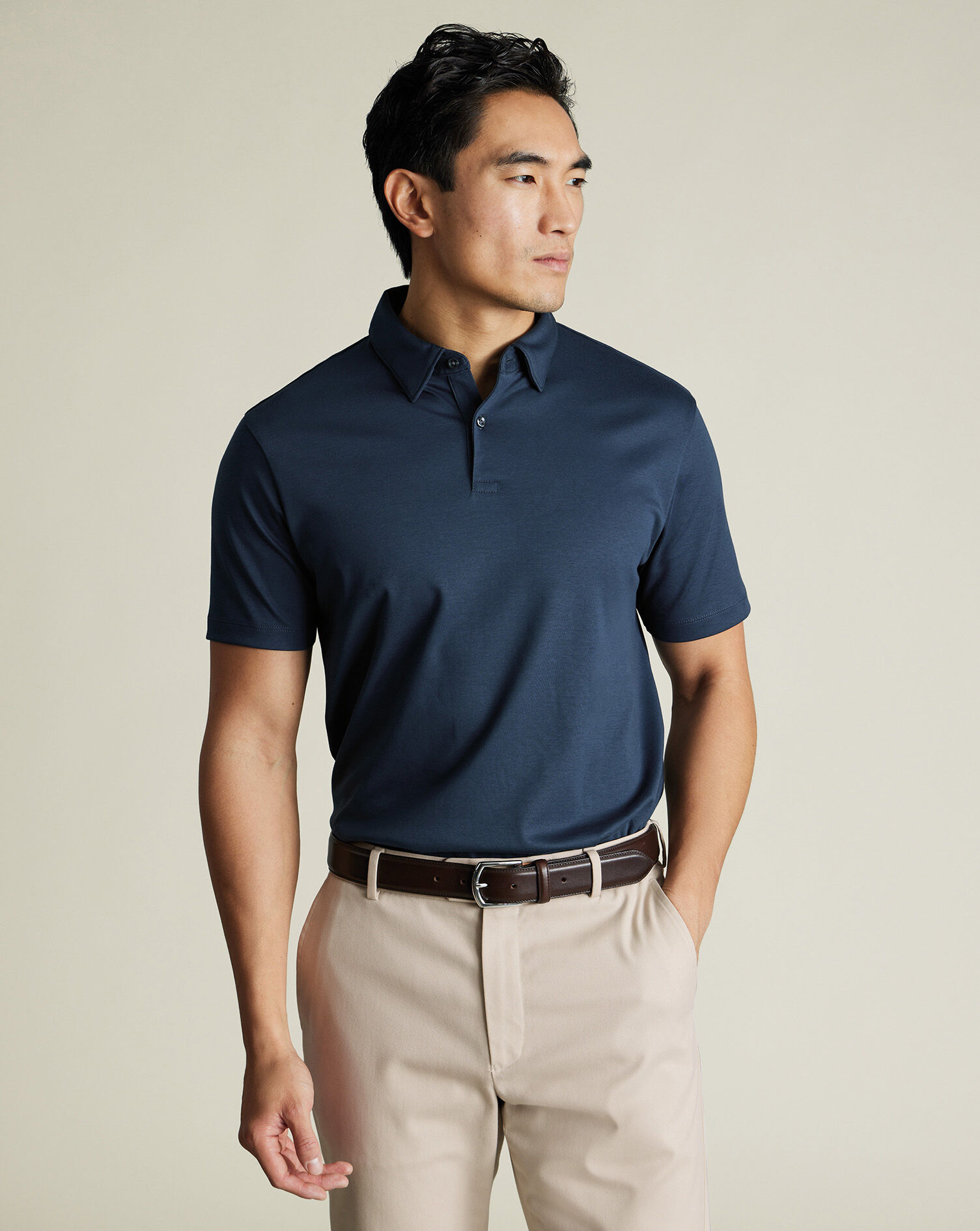 Smart Jersey Polo - Petrol Blue