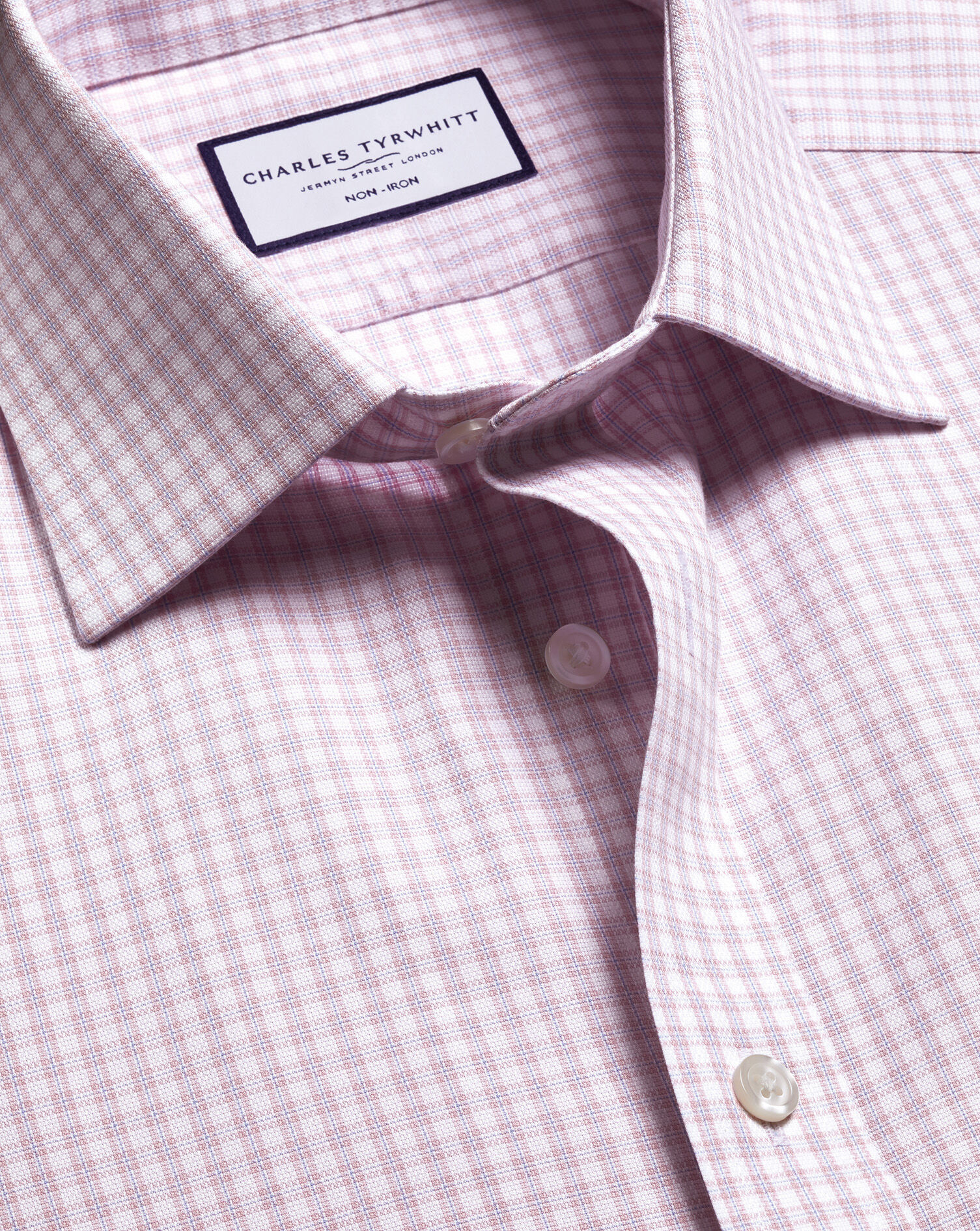 Non-Iron Royal Oxford Check Shirt - Pink