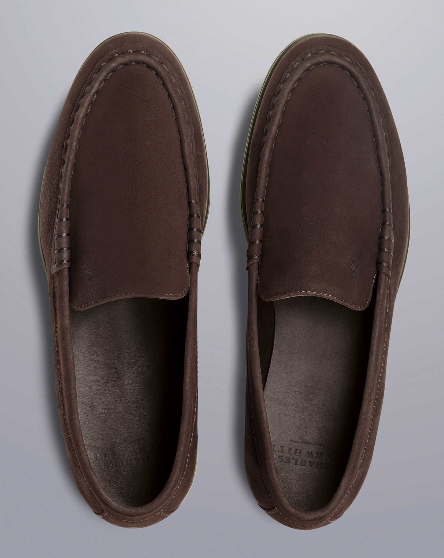 Chocolate Brown Nubuck Slip-On Shoes