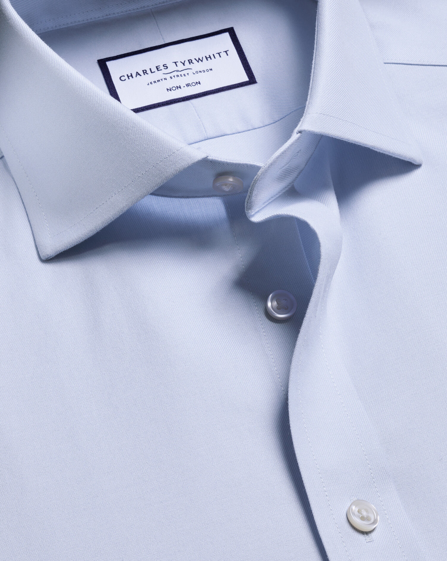 Non-Iron Twill Shirt - Light Blue