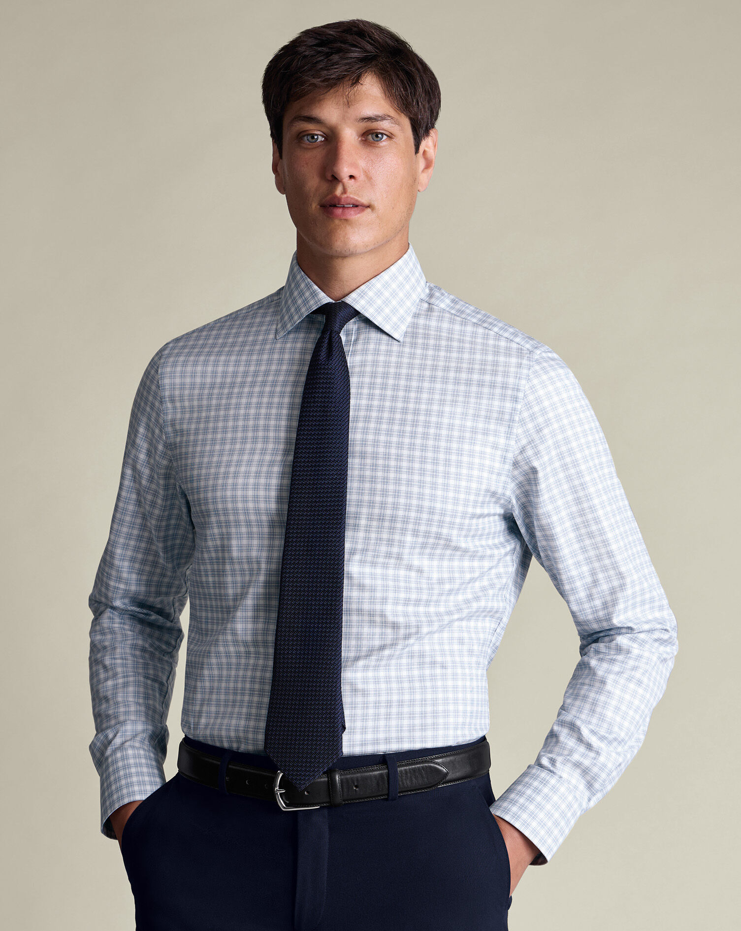 Luxury Check Shirt - Indigo Blue