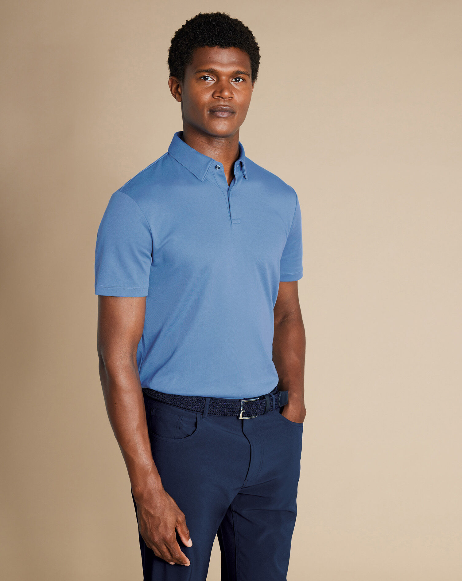 Performance Smart Jersey Polo - Ocean Blue