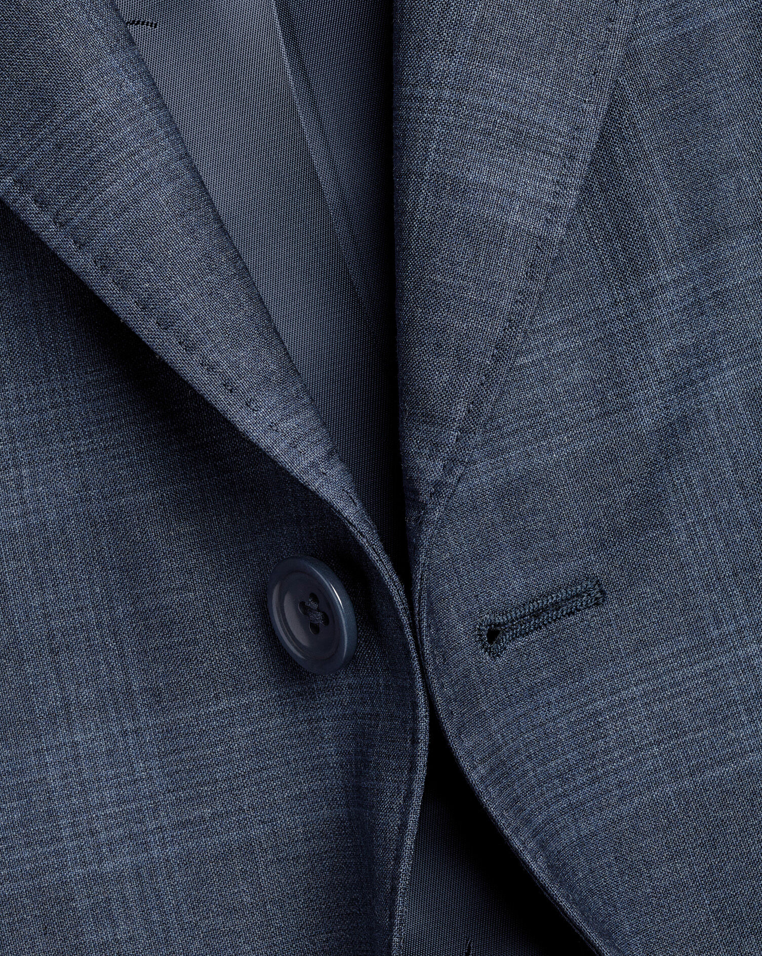 Italian Check Suit - Steel Blue