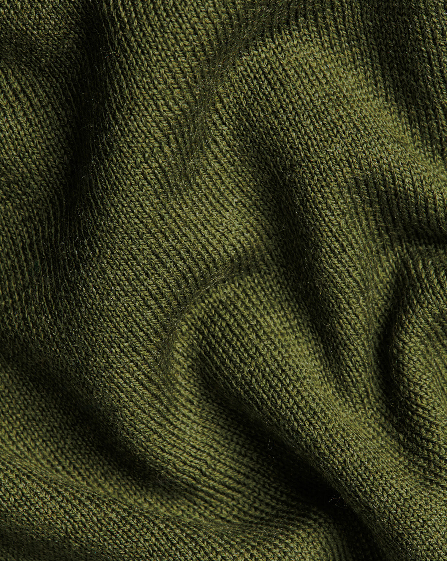 Merino V-Neck Sweater - Moss Green