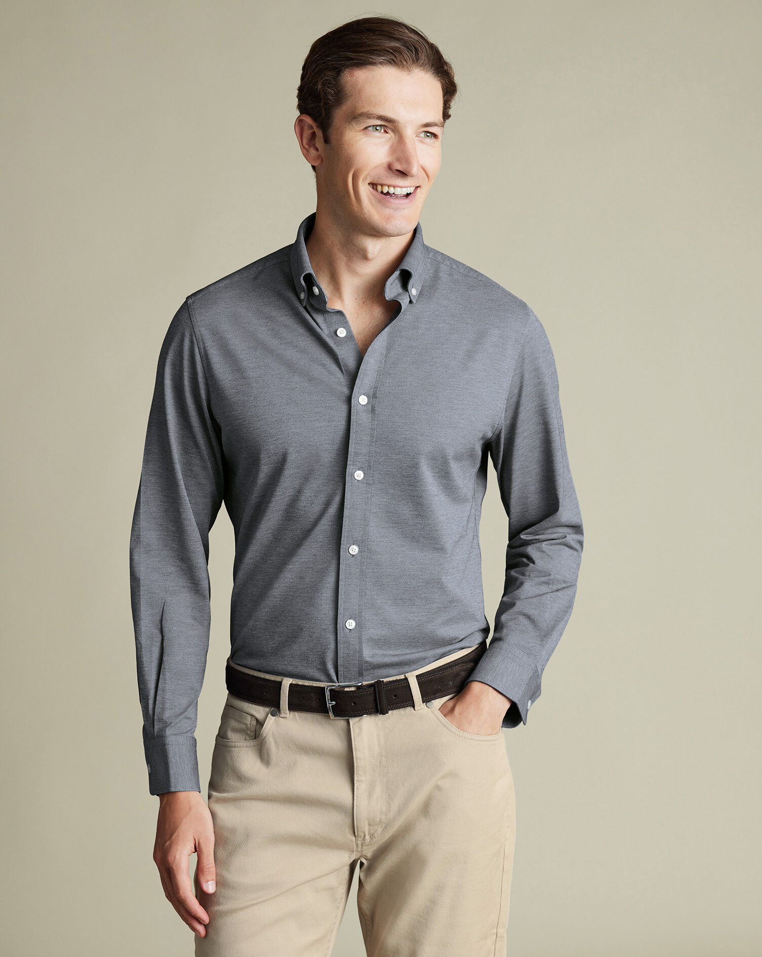 Performance Stretch Jersey Shirt - Flint Gray