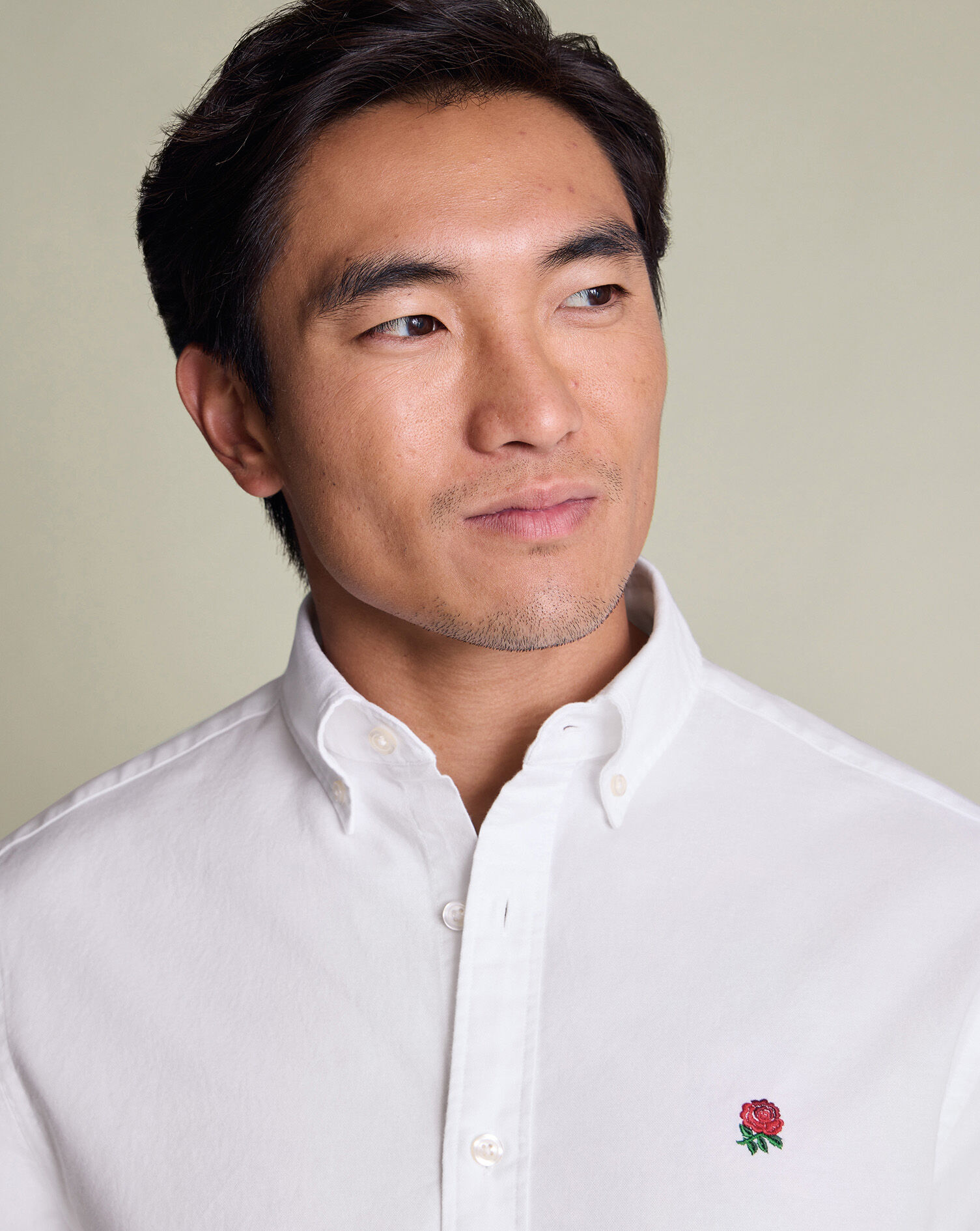England Rugby Washed Oxford Shirt - White