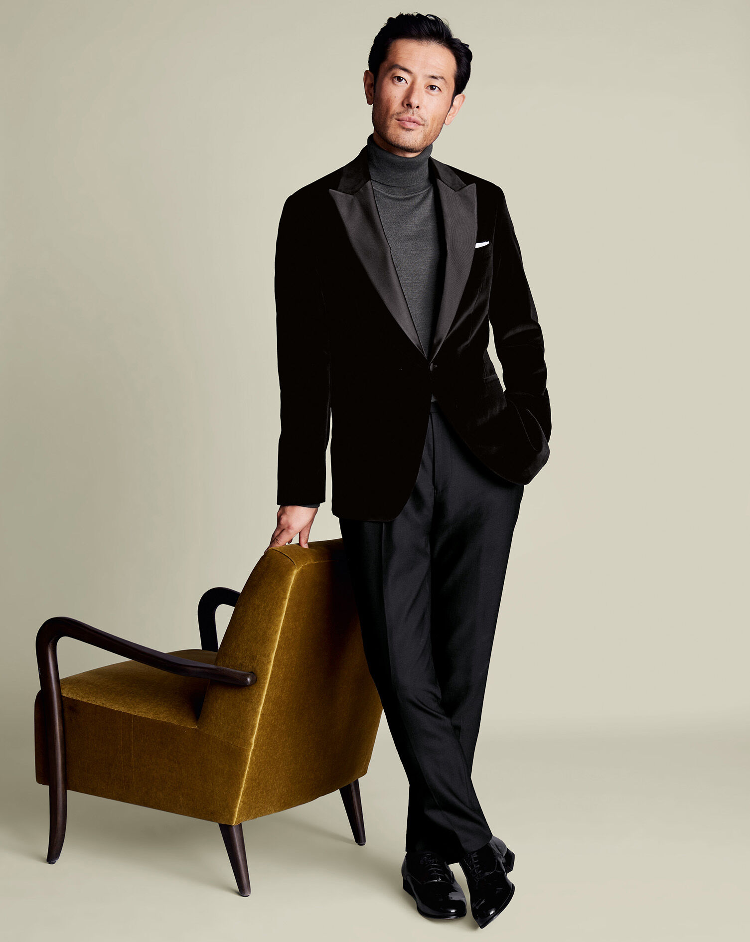 Italian Velvet Jacket - Black