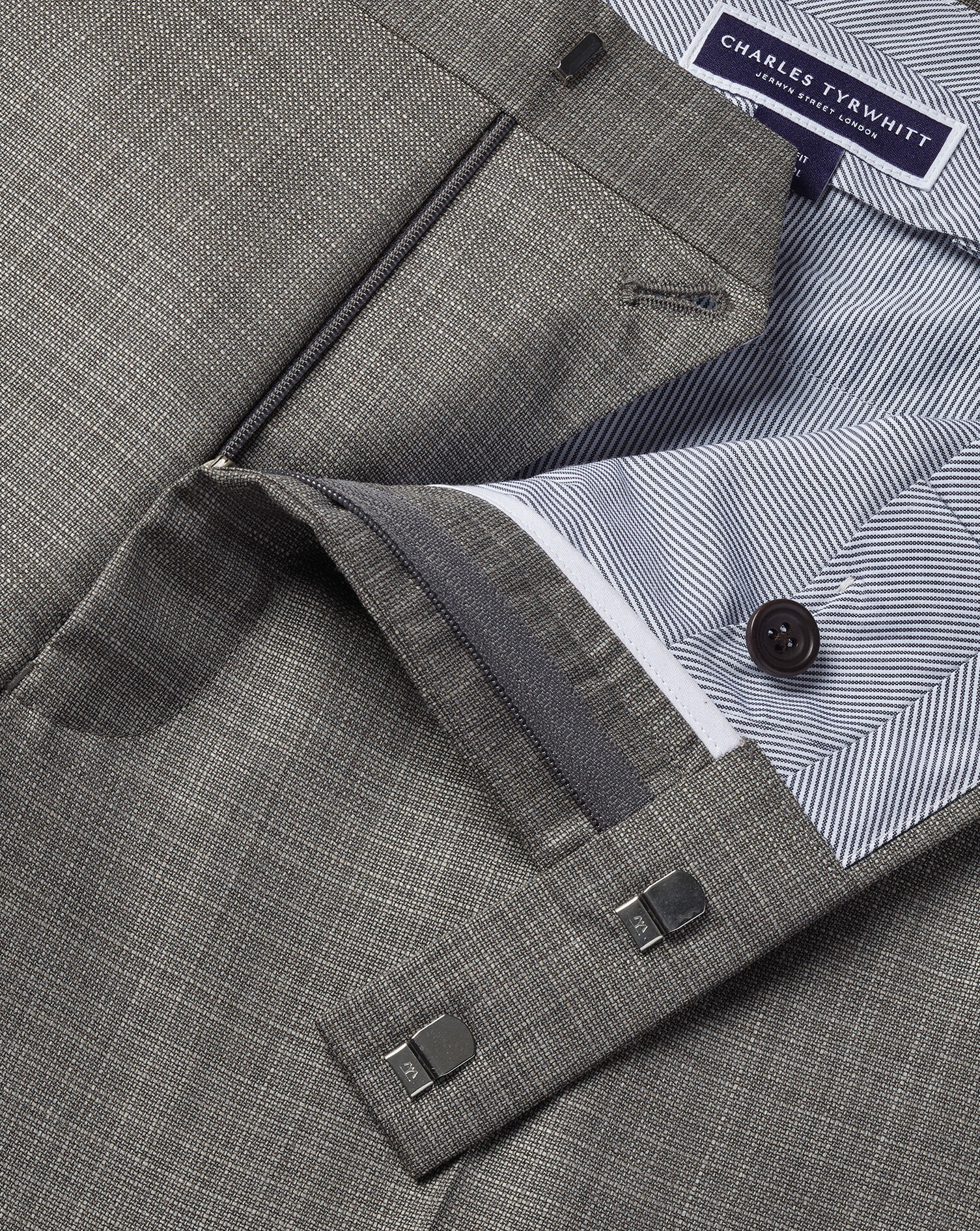 Luxury Italian Suit Pants - Gray