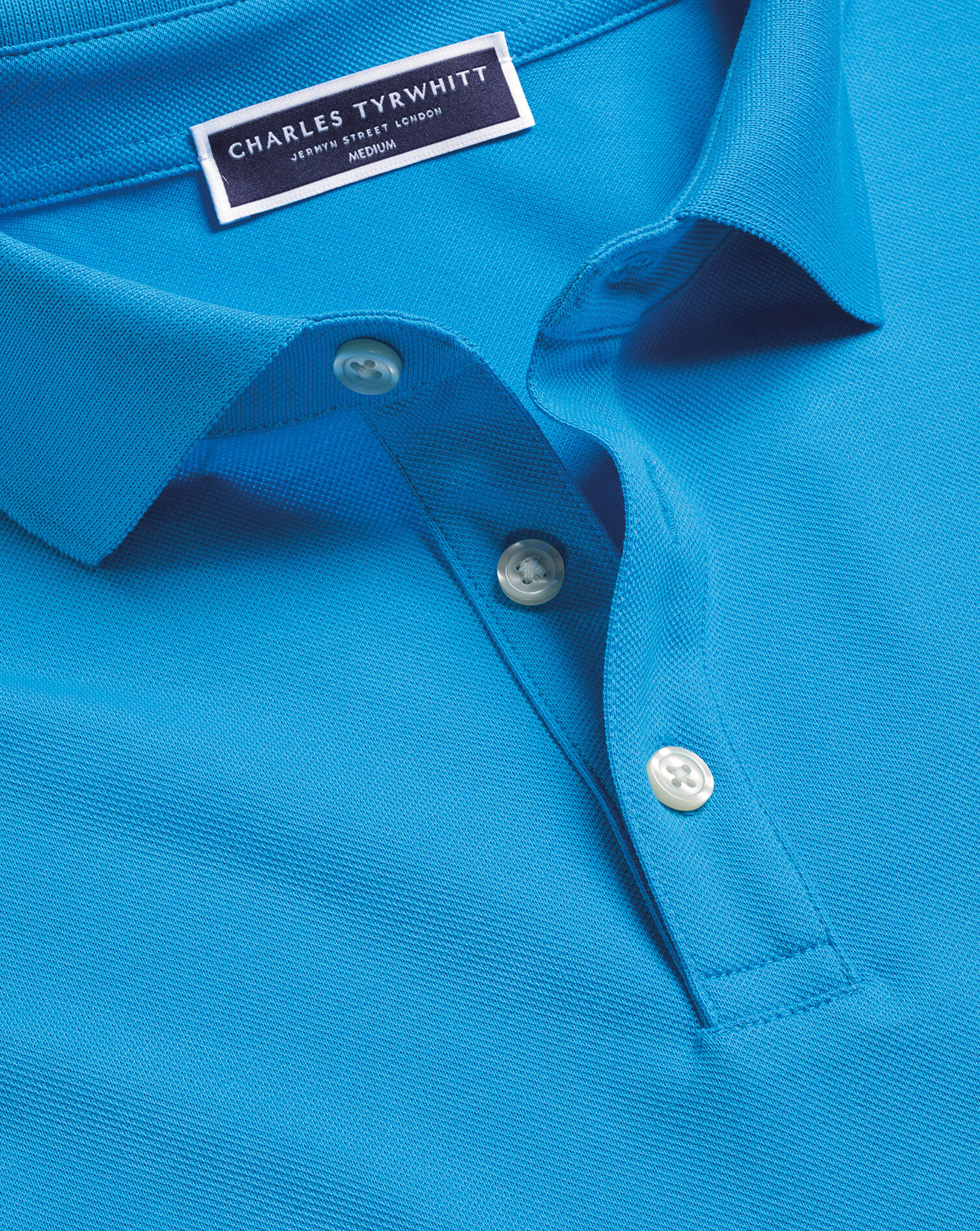 Pique Polo - Turquoise Blue