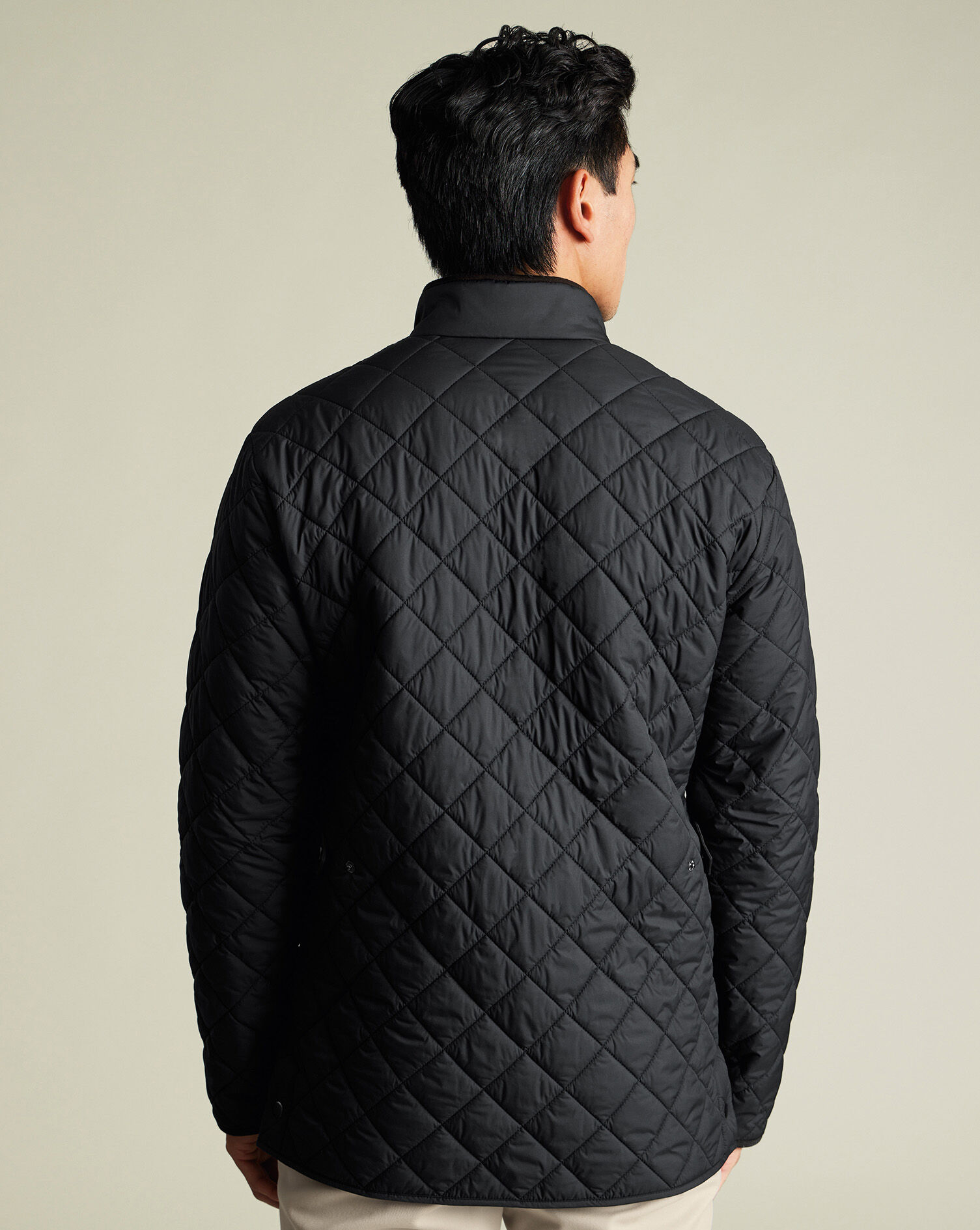 Diamond Quilted Jacket - Black