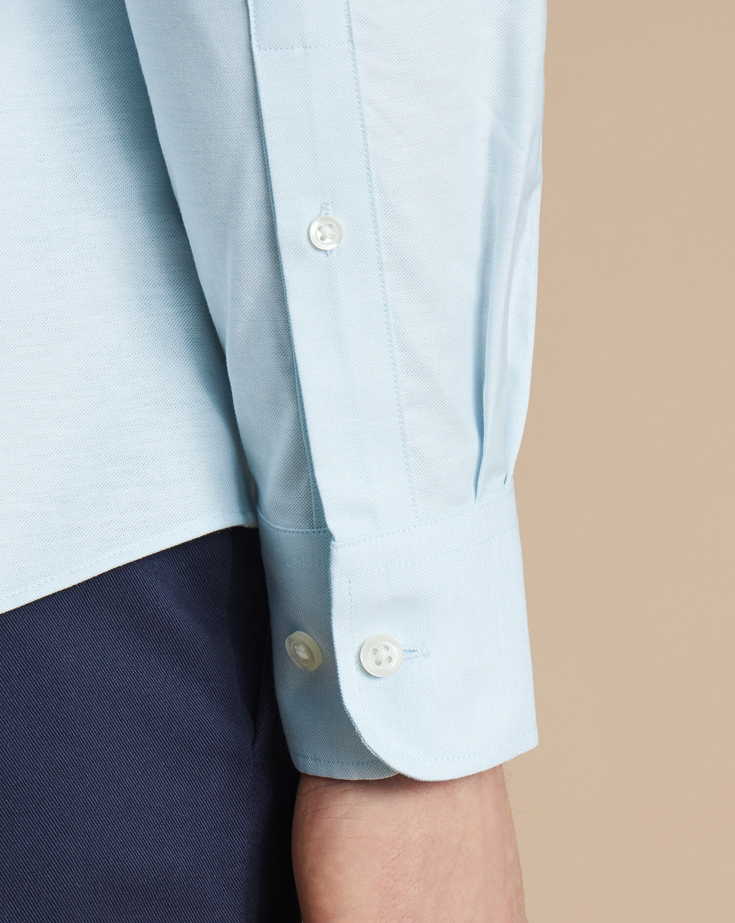 Non-Iron Stretch Oxford Shirt - Sky Blue