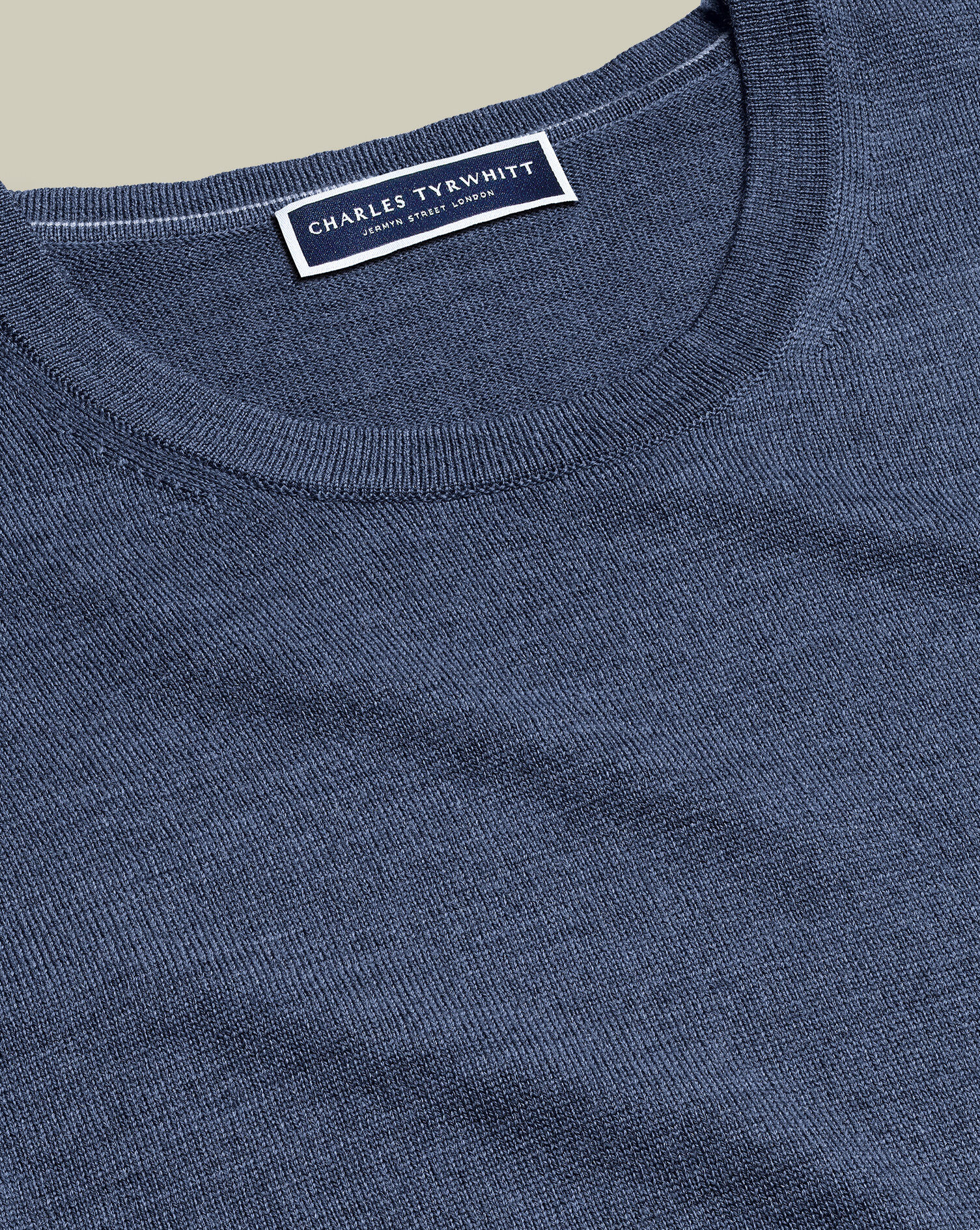 Merino Crew Neck Sweater - Indigo Melange