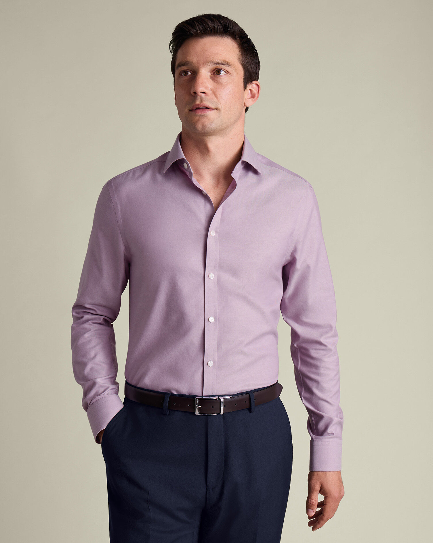 Non-Iron Twill Shirt - Violet