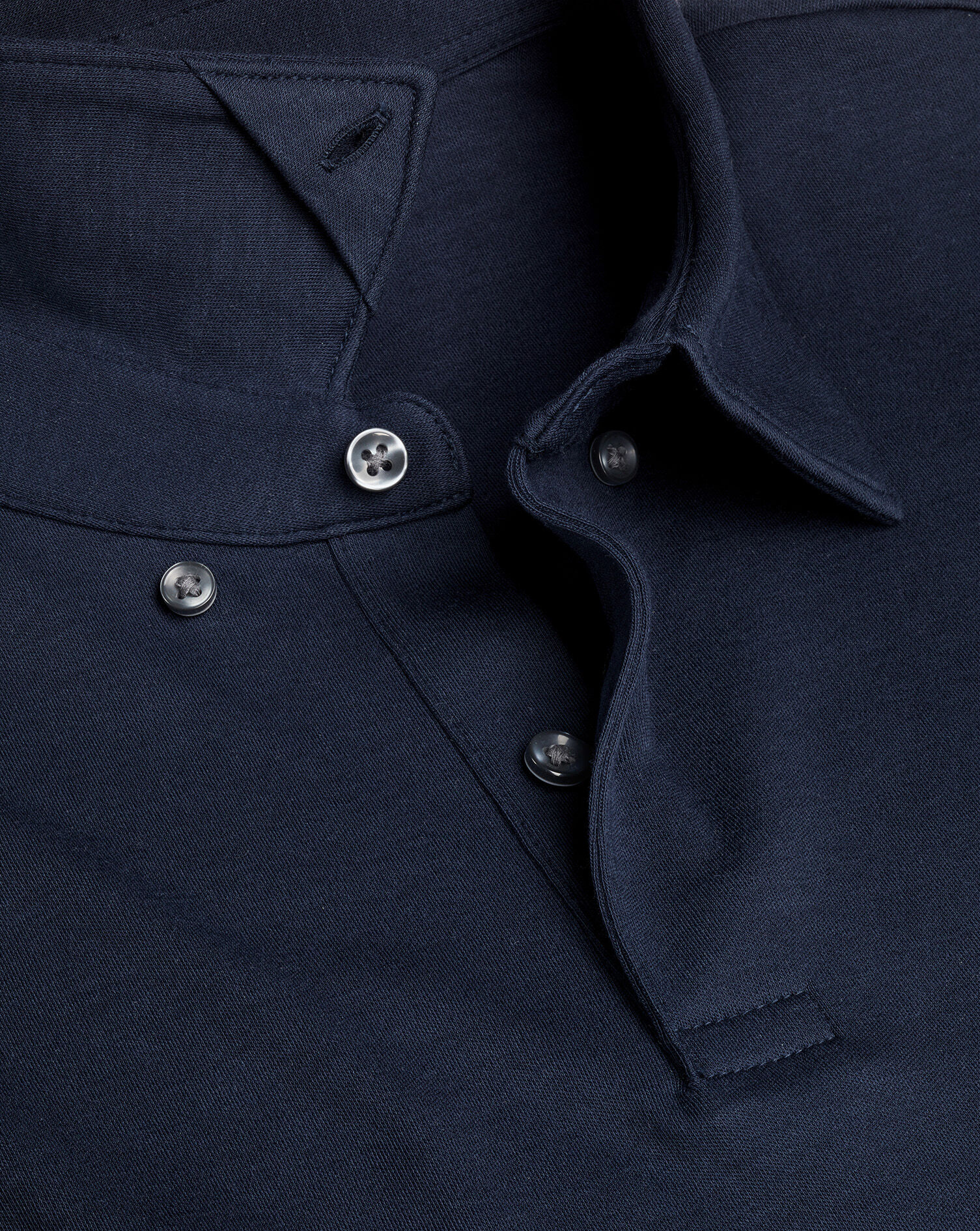 Long Sleeve Performance Smart Jersey Polo - Navy