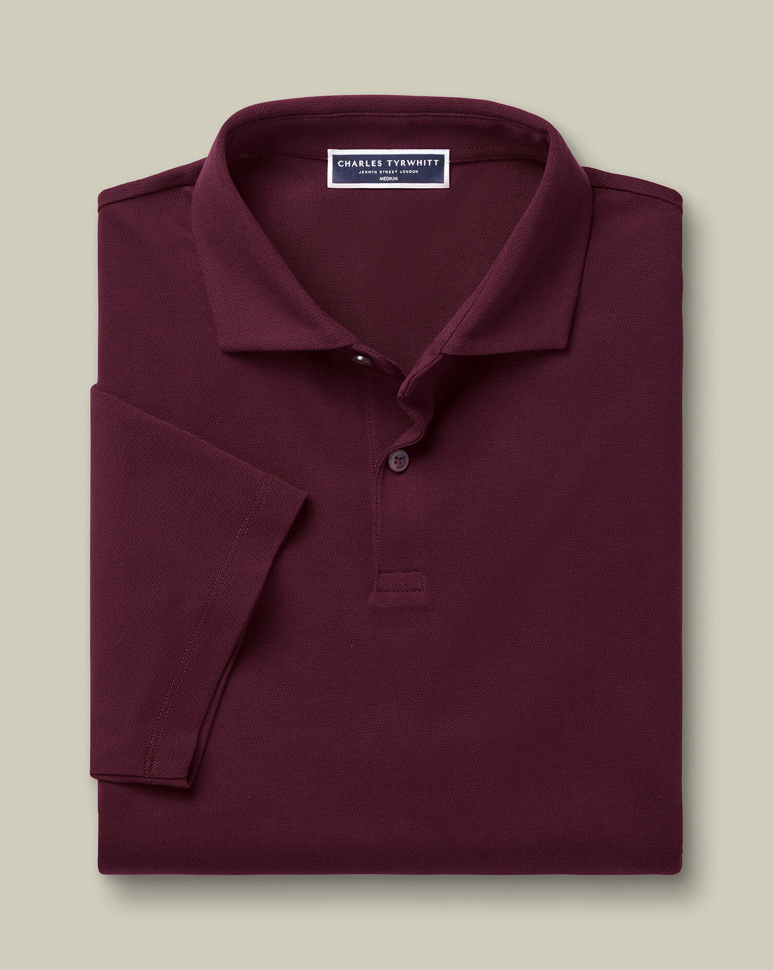 Smart Pique Polo - Wine Red