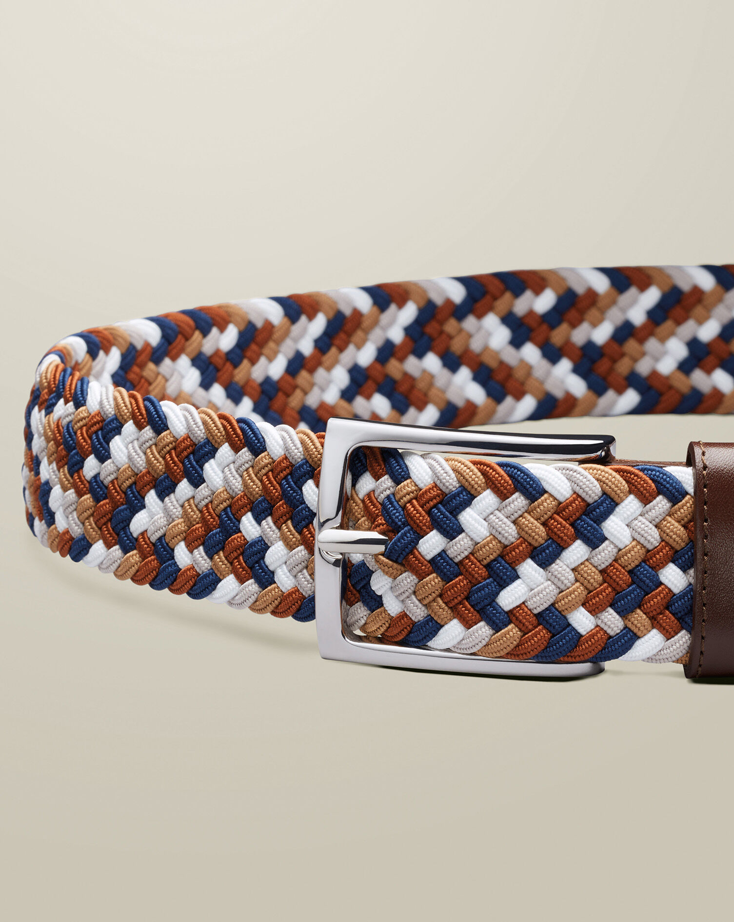 Casual Stretch Belt - Camel Multi