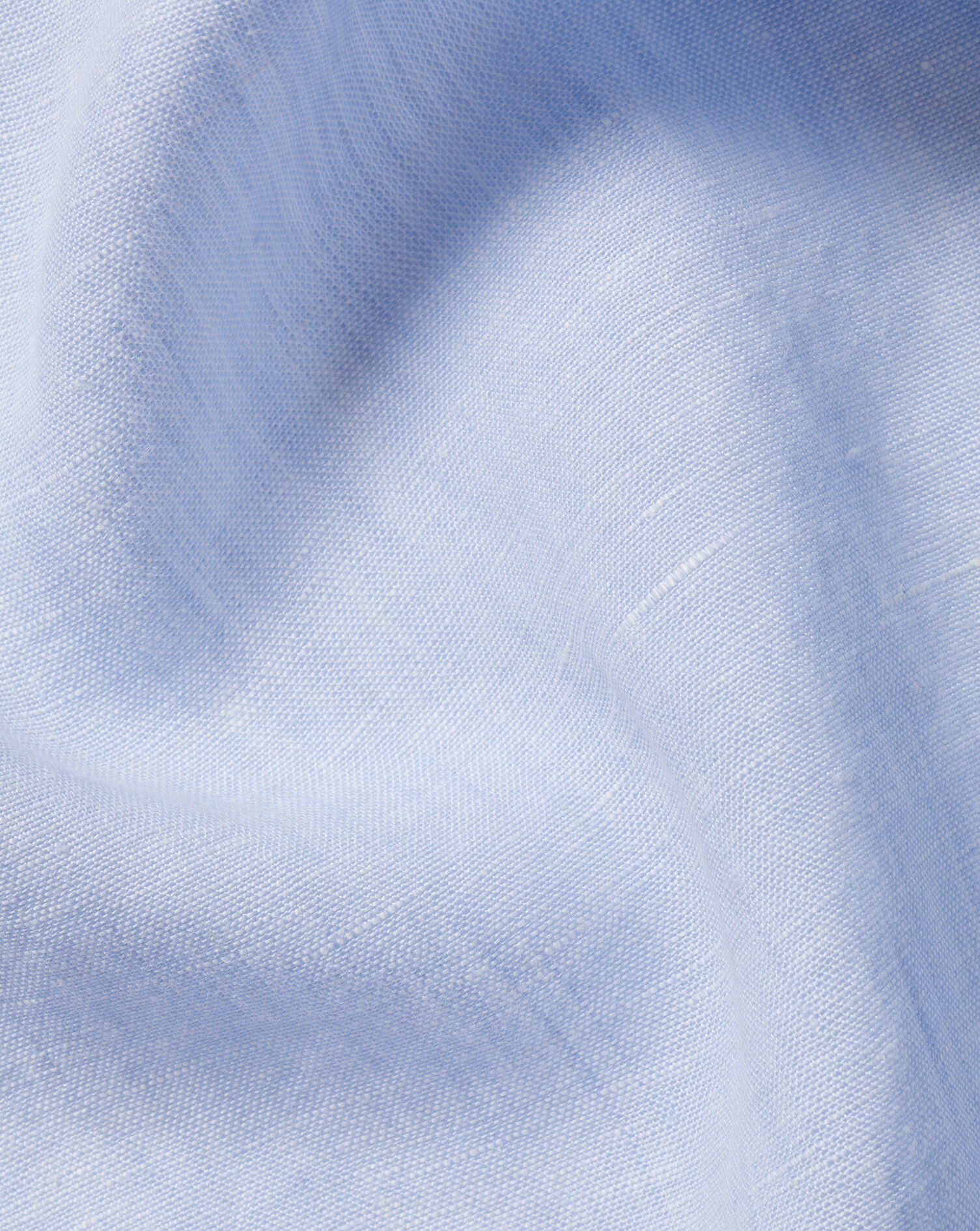 Button-Down Pure Linen Shirt - Sky Blue