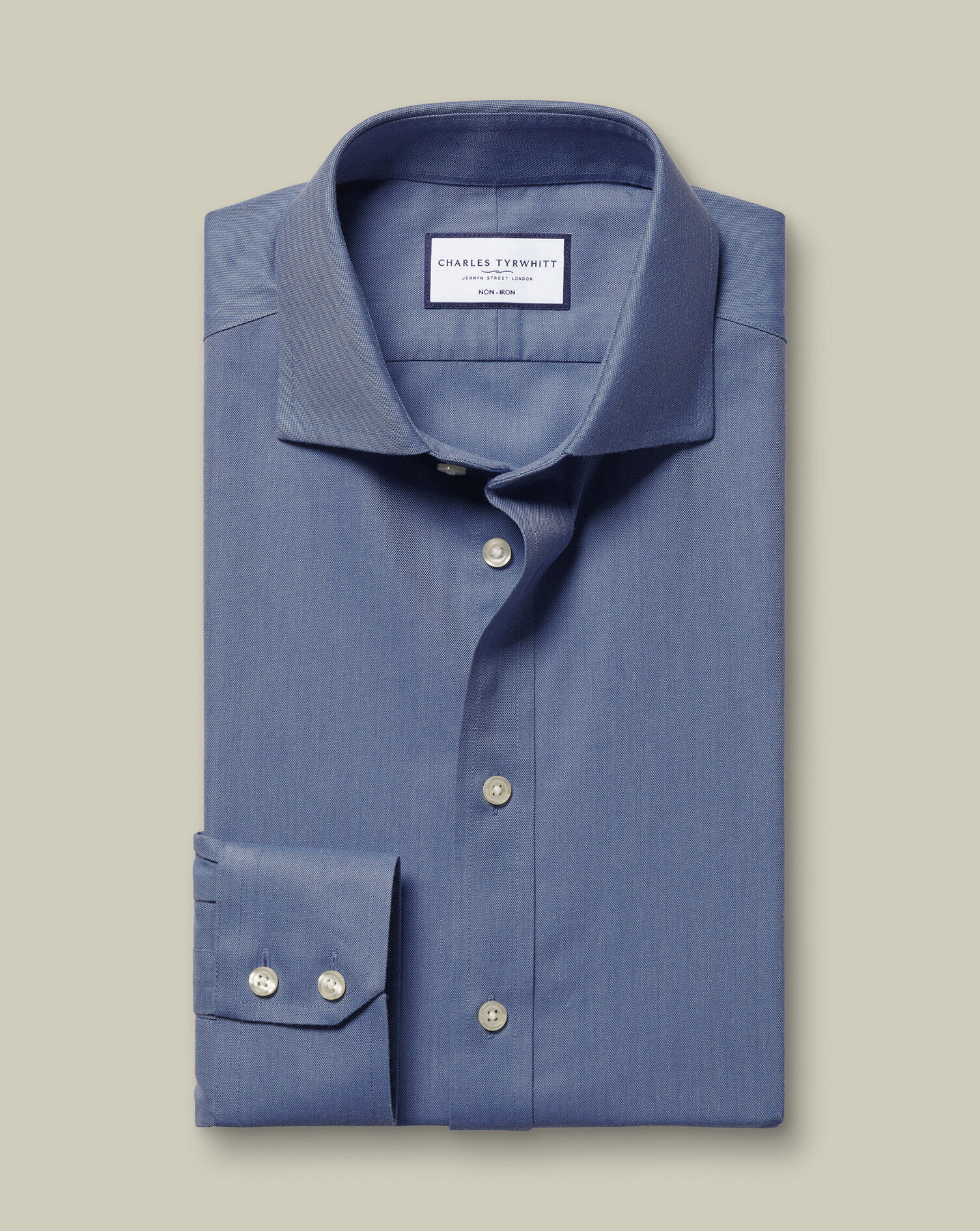 Non-Iron Twill Shirt - Indigo Blue