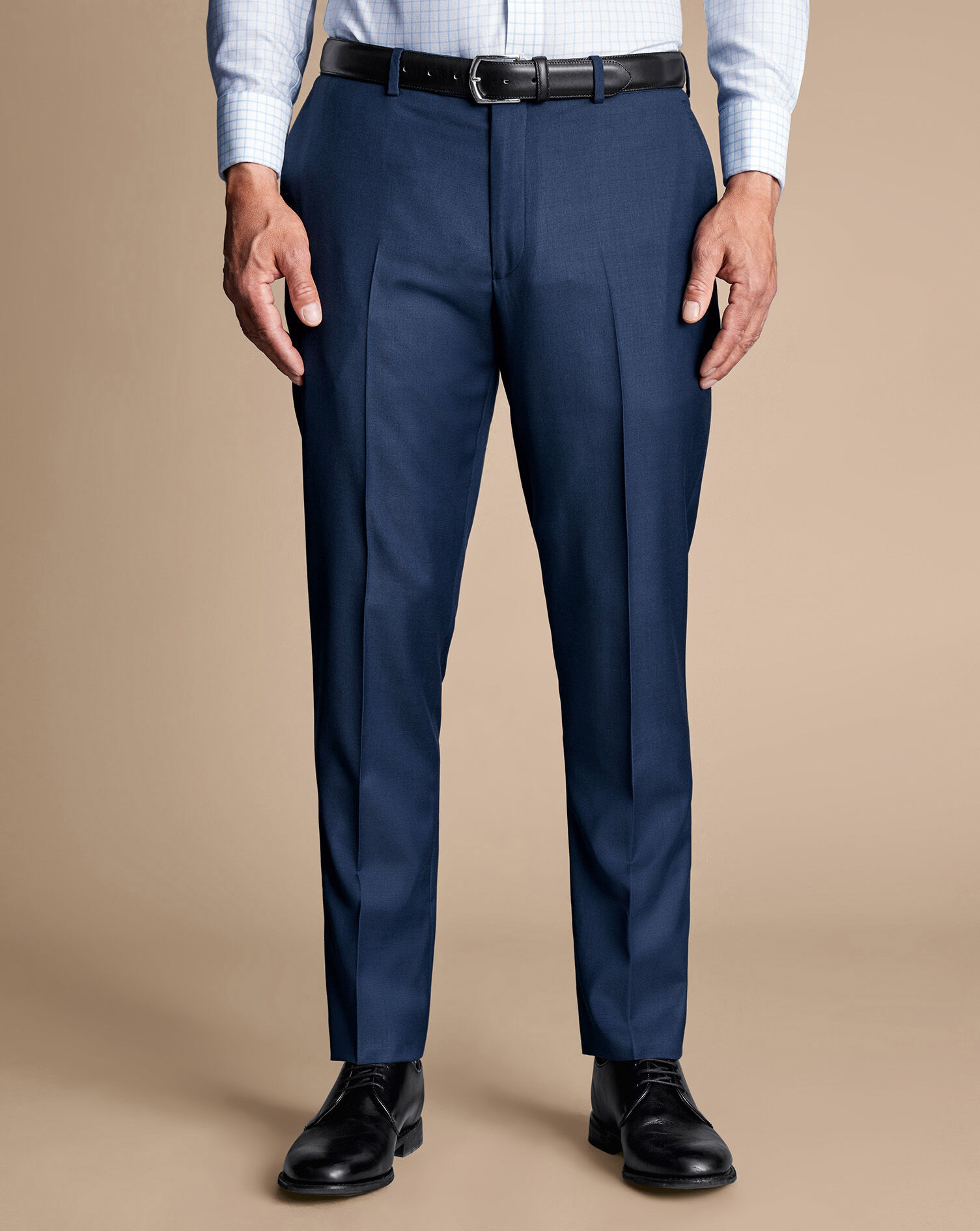 Natural Stretch Twill Suit Pants - Royal Blue