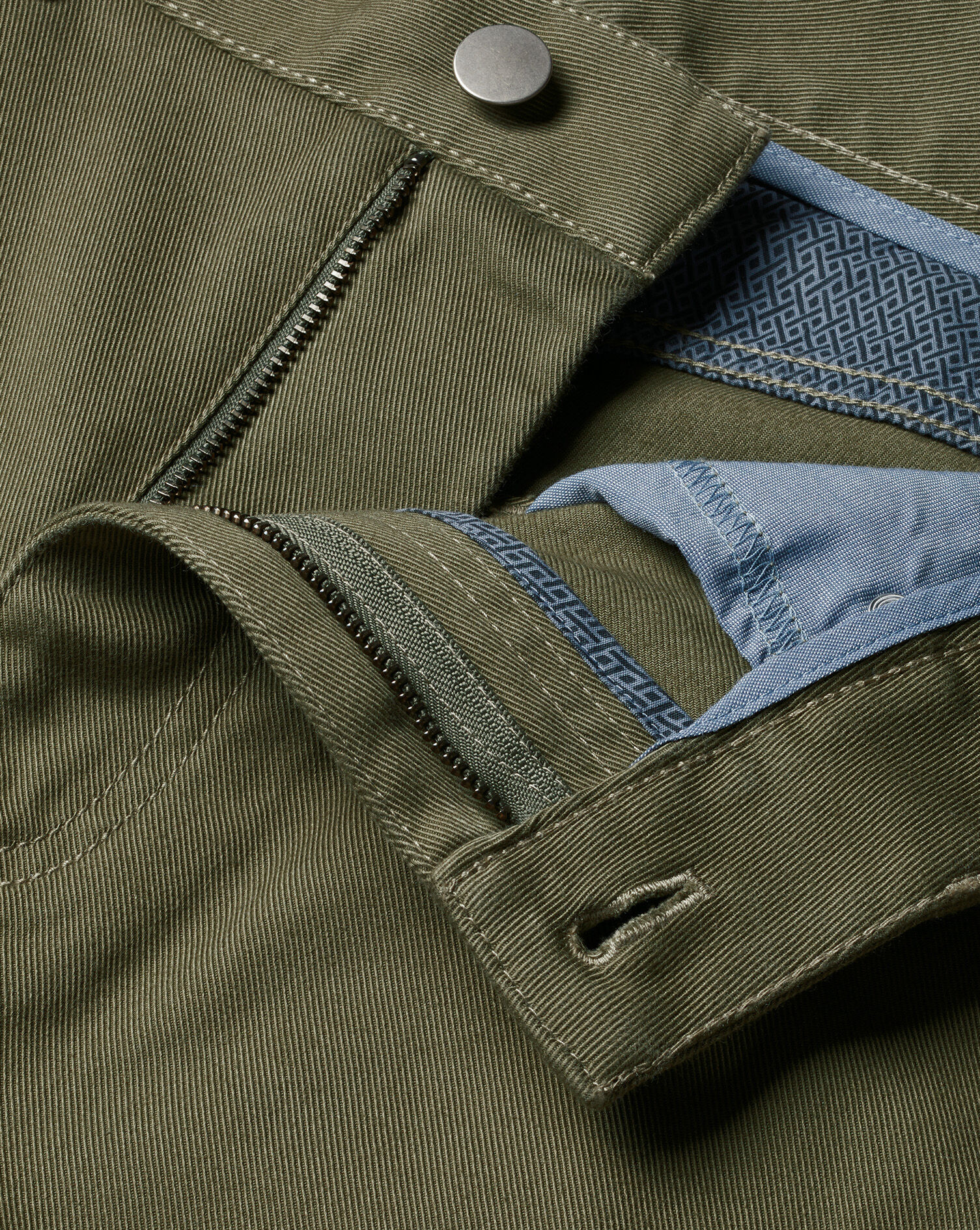 5 Pocket Jeans - Olive Green