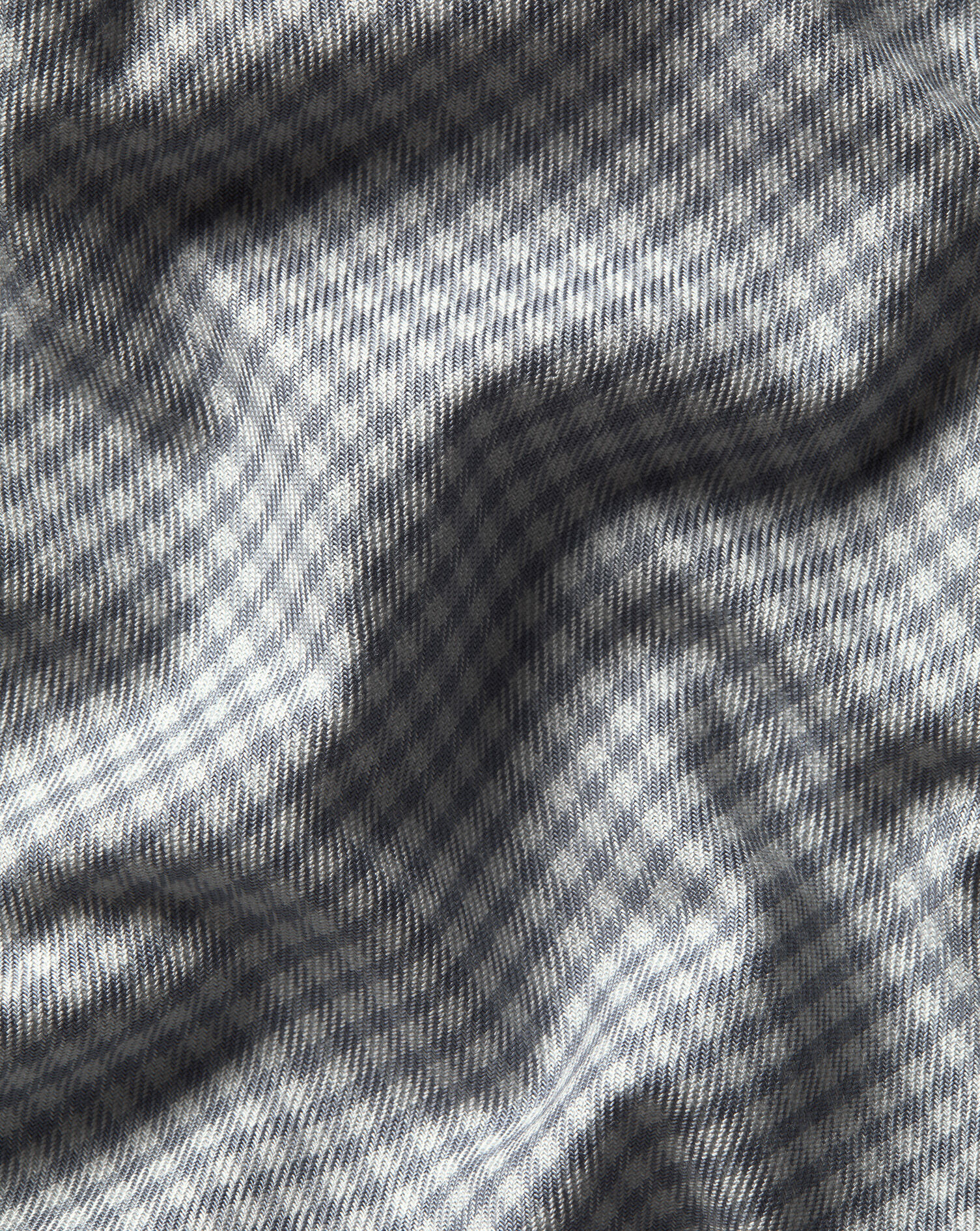 Twill Gingham Shirt - Light Grey
