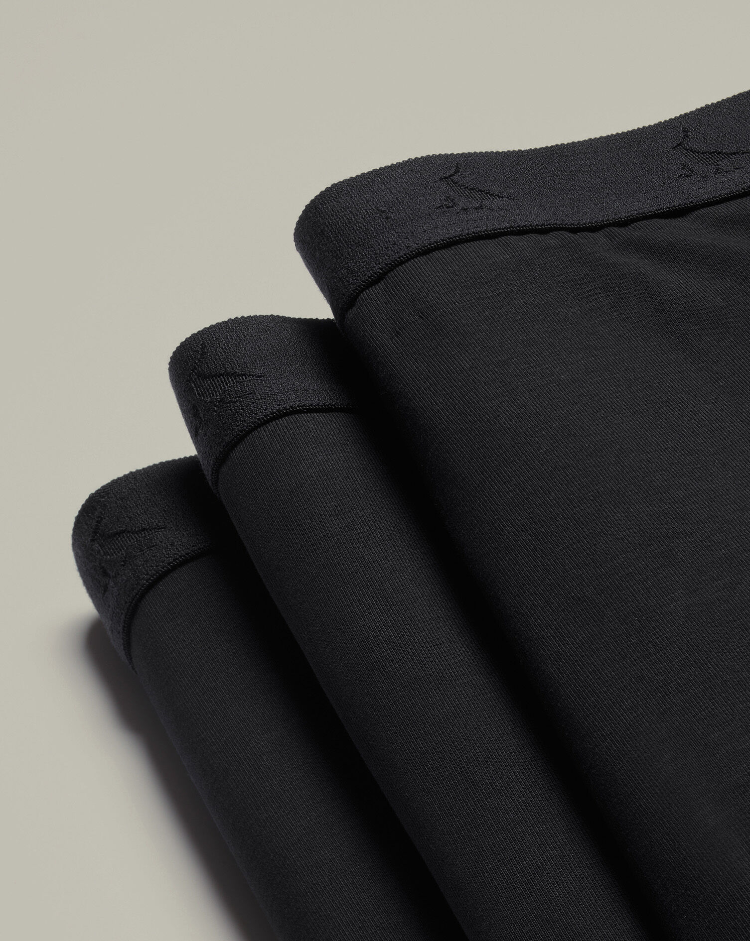 3 Pack Cotton Stretch Jersey Trunks - Black