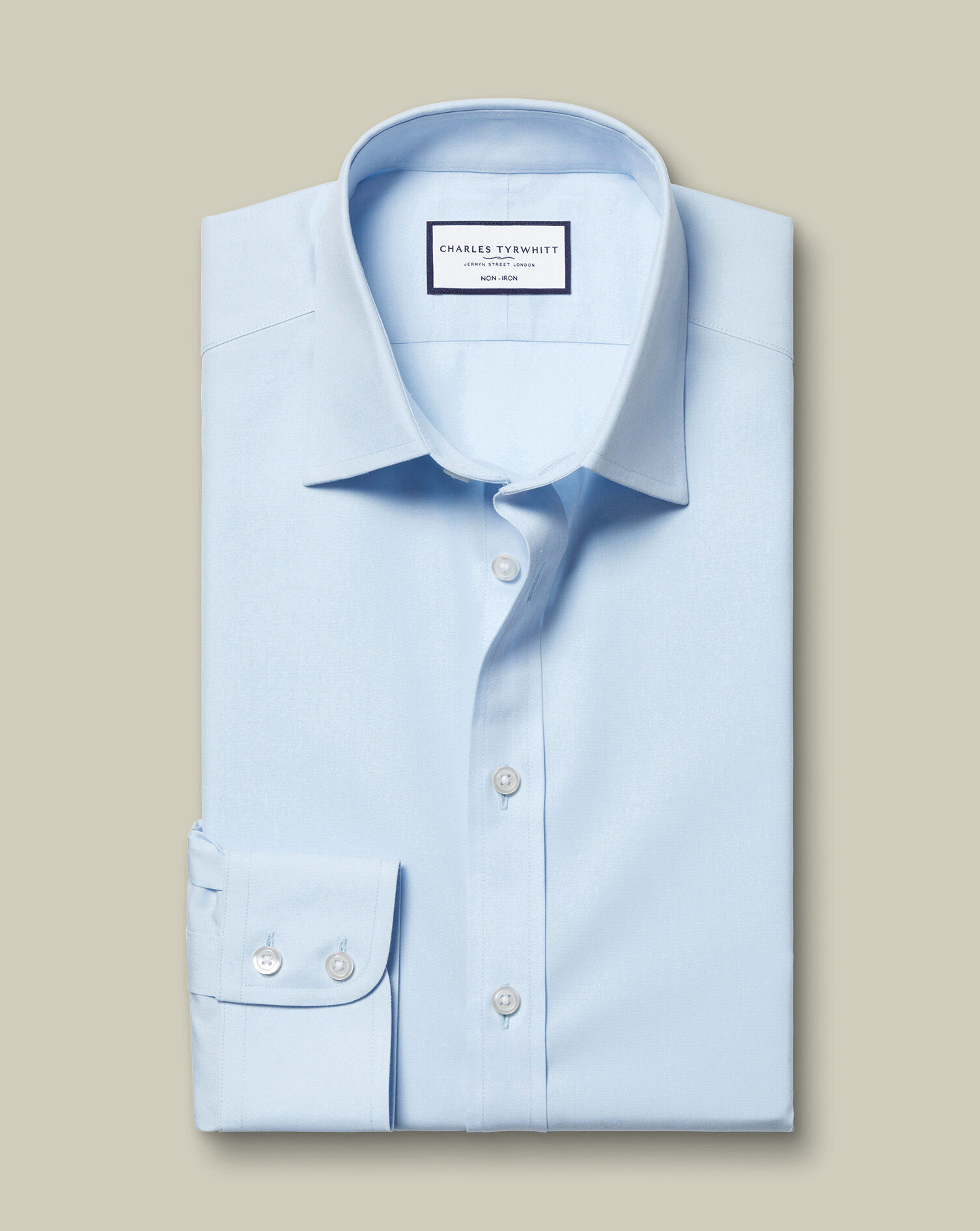 Non-Iron Poplin Shirt - Sky Blue