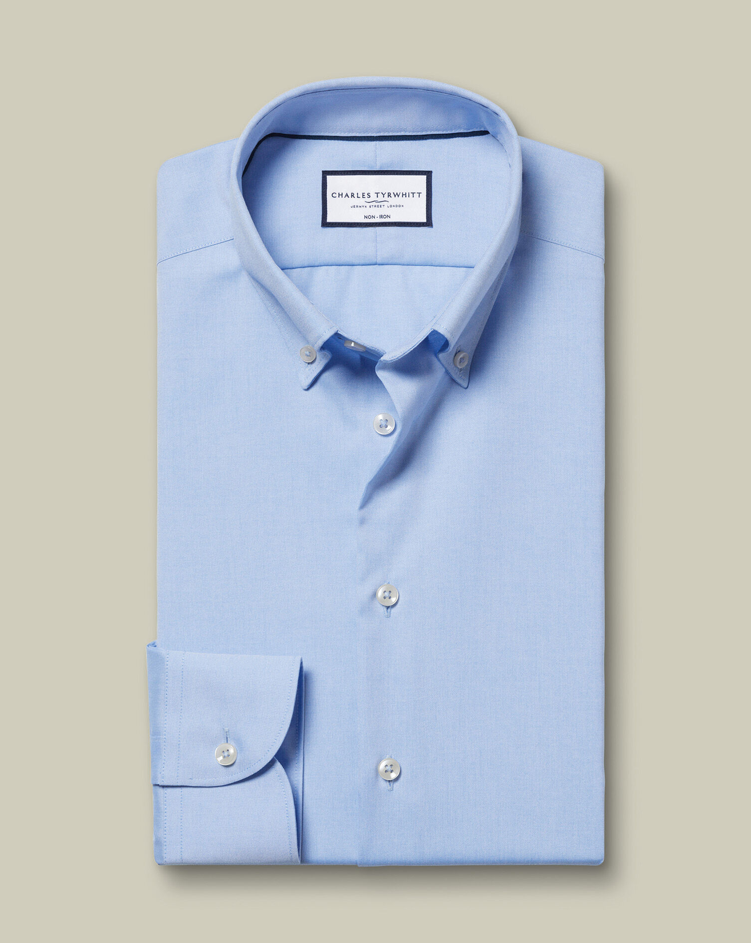 Button-Down Non-Iron Oxford Shirt - Sky Blue