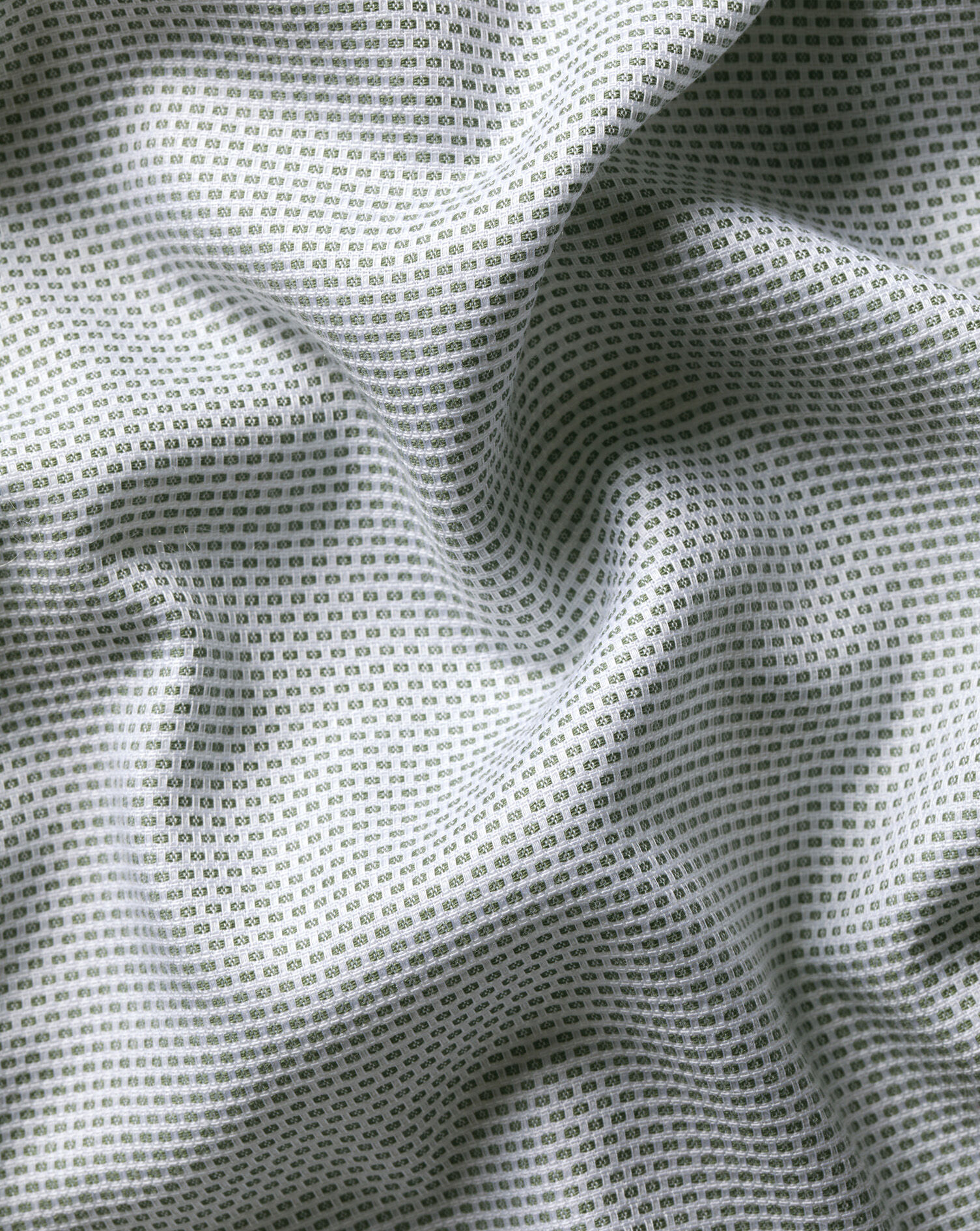 Non-Iron Stretch Texture Shirt - Olive Green