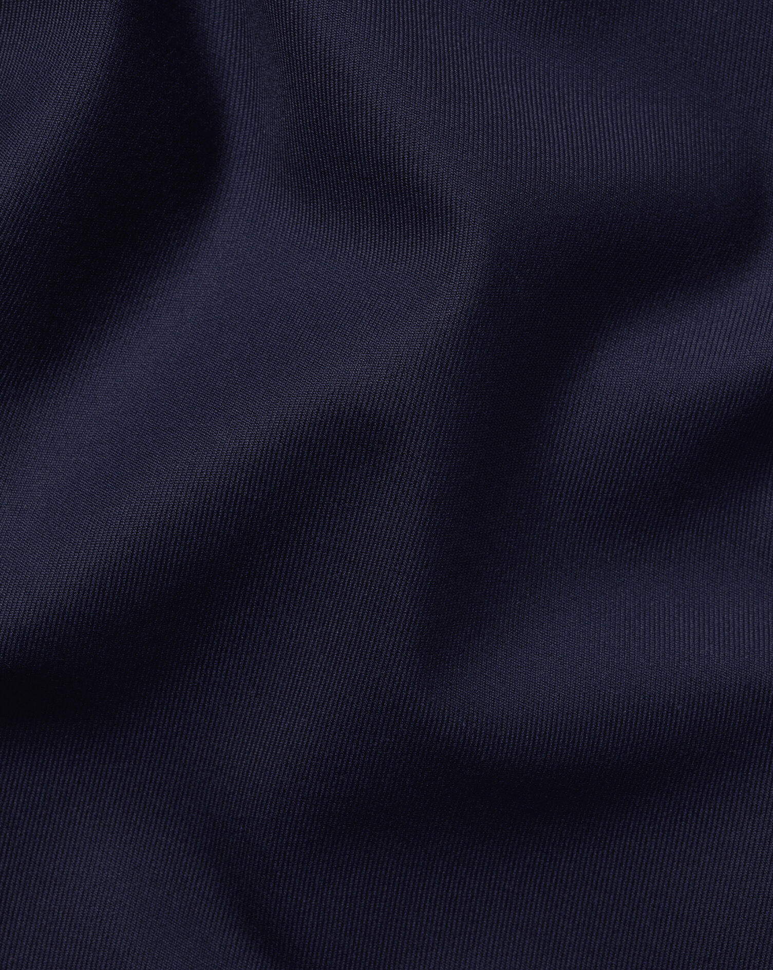 Spread Collar Non-Iron Twill Shirt - Navy