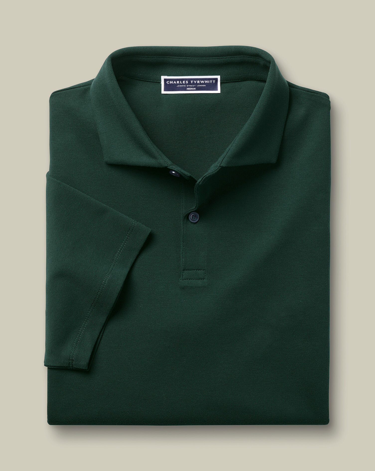 Smart Pique Polo - Dark Green