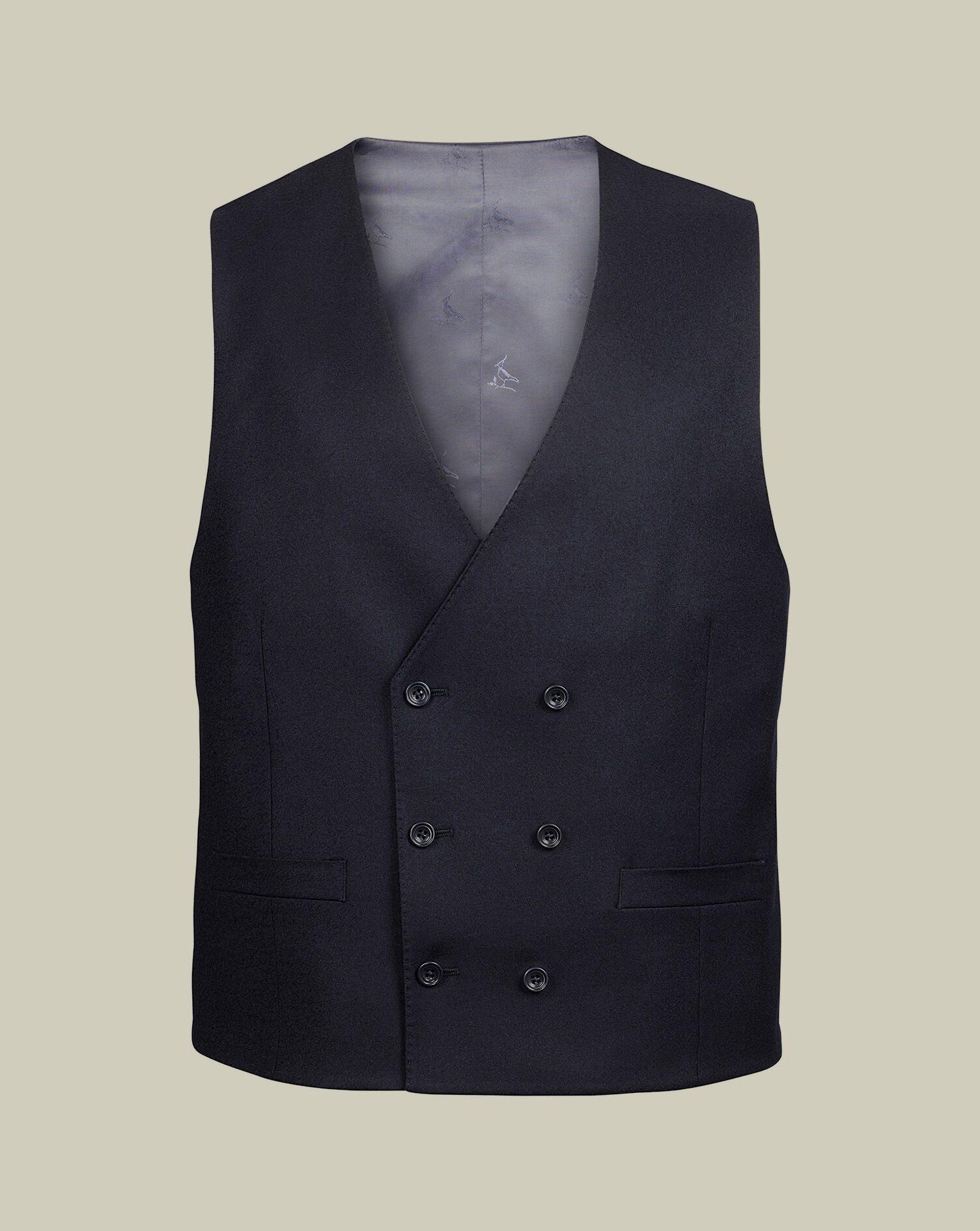 Italian Flannel Waistcoat - Navy