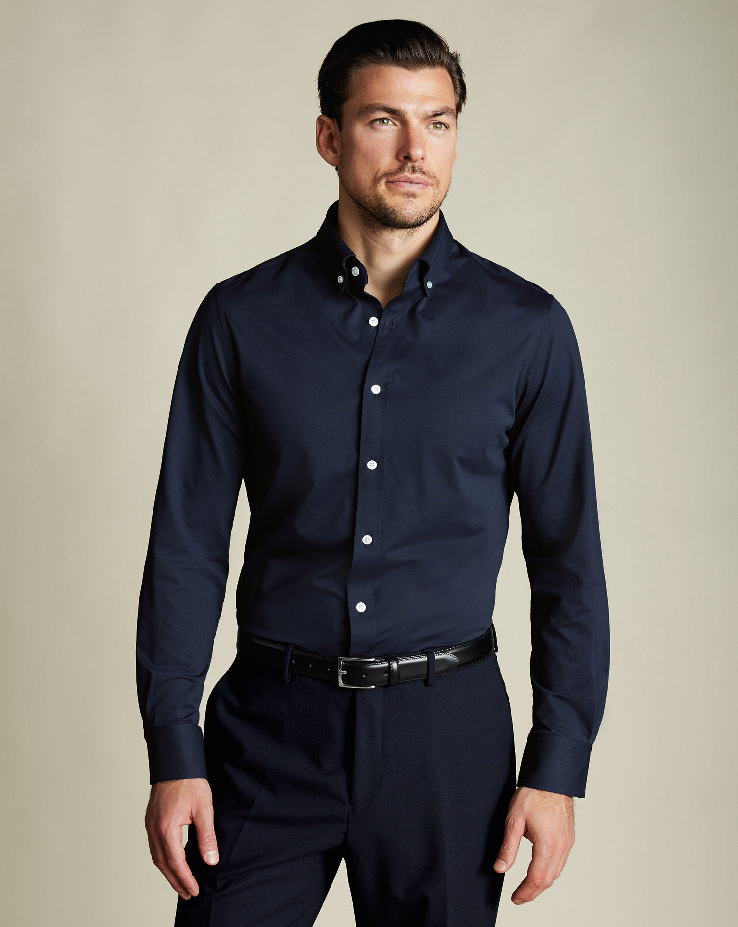 Performance Stretch Jersey Shirt - Navy