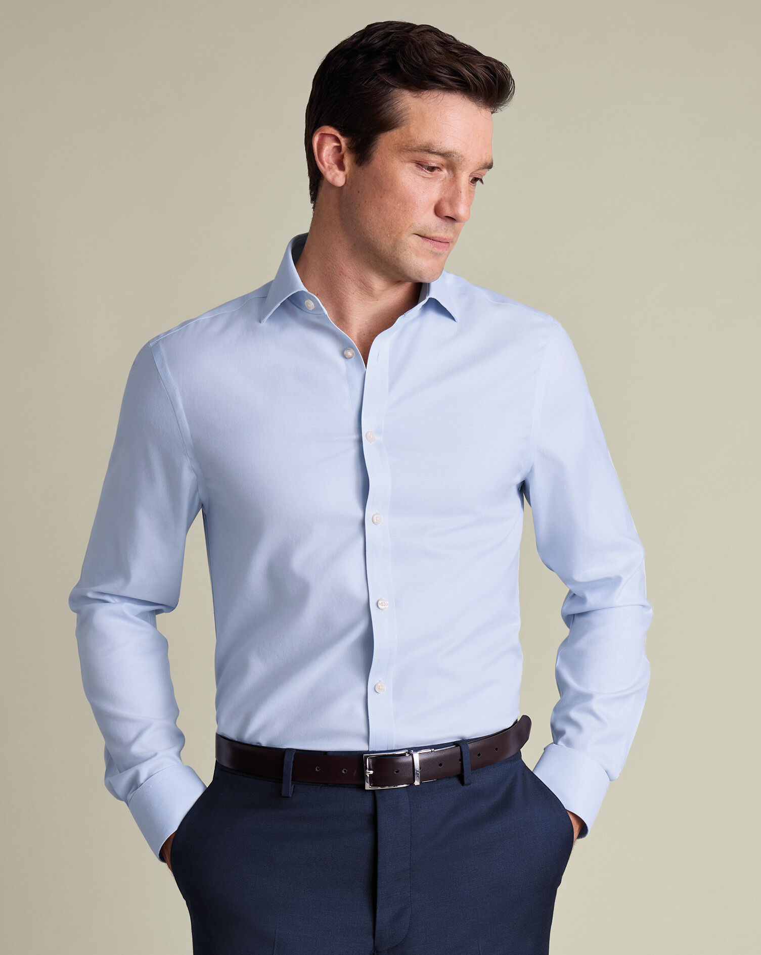 Non-Iron Twill Shirt - Light Blue