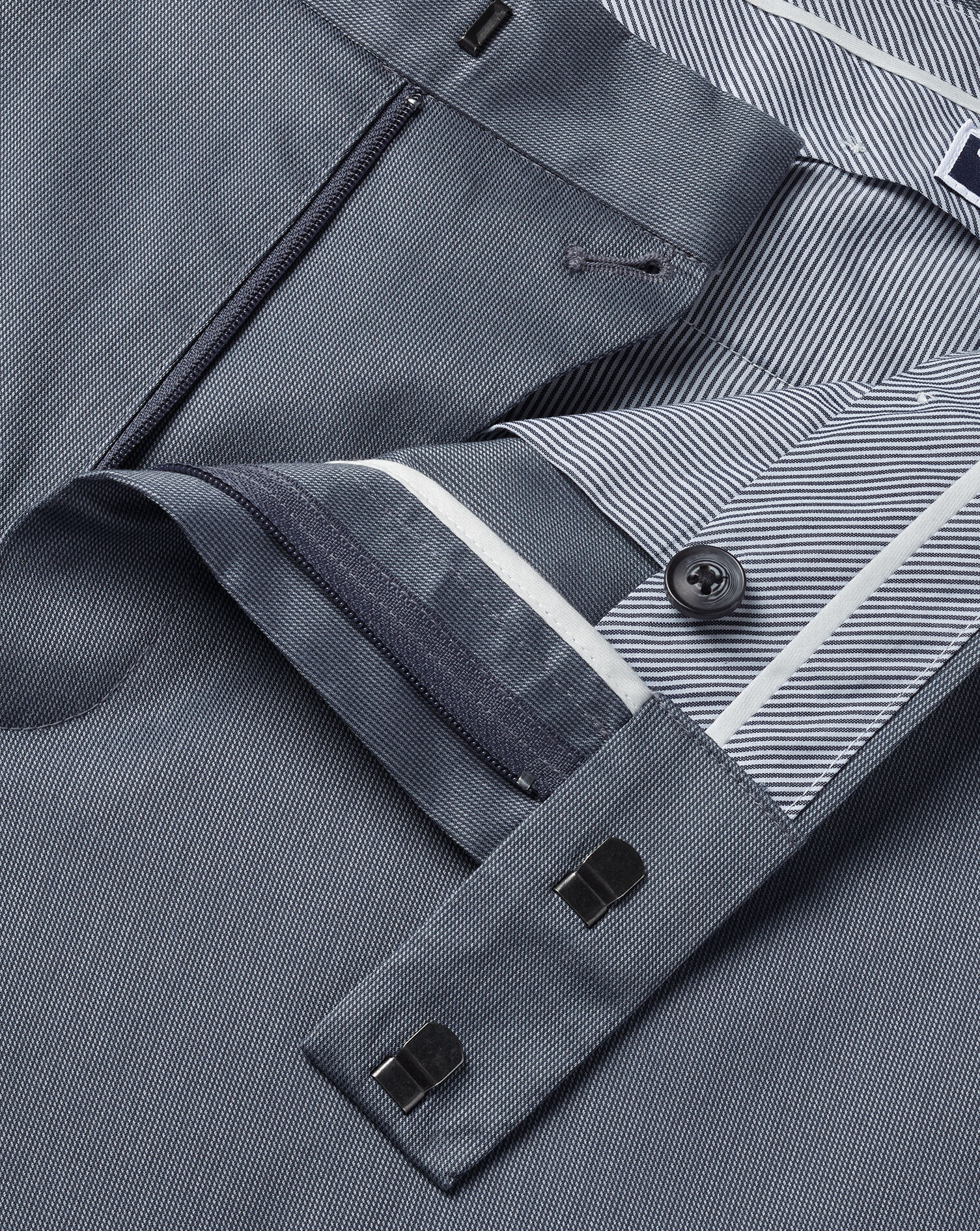 Smart Texture Pants - Steel Blue
