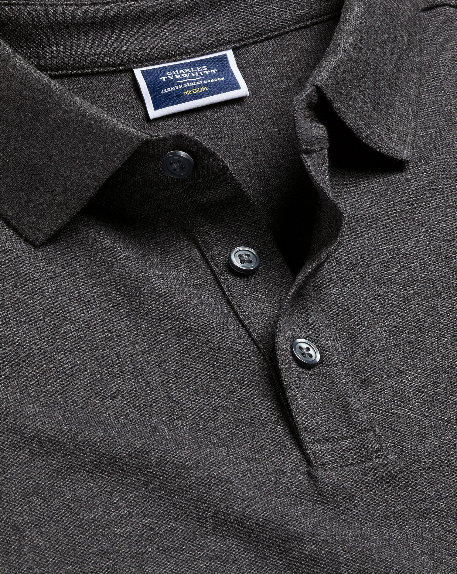 Pique Polo - Dark Gray Marl